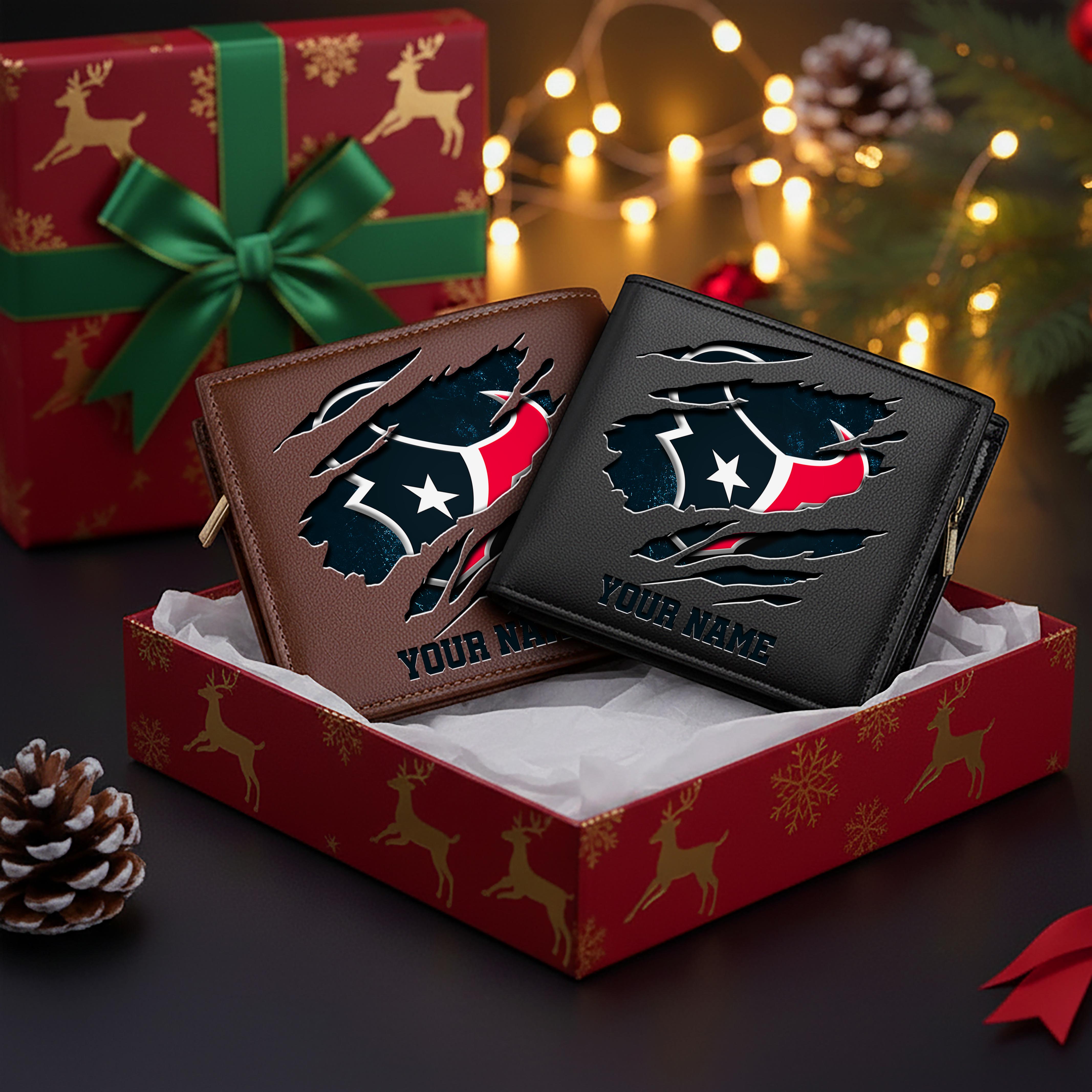 Houston Texans Men Wallet Custom Your Name, Football Team Men Wallet For Fans, Gifts For Football Lovers EHIVM-11044382
