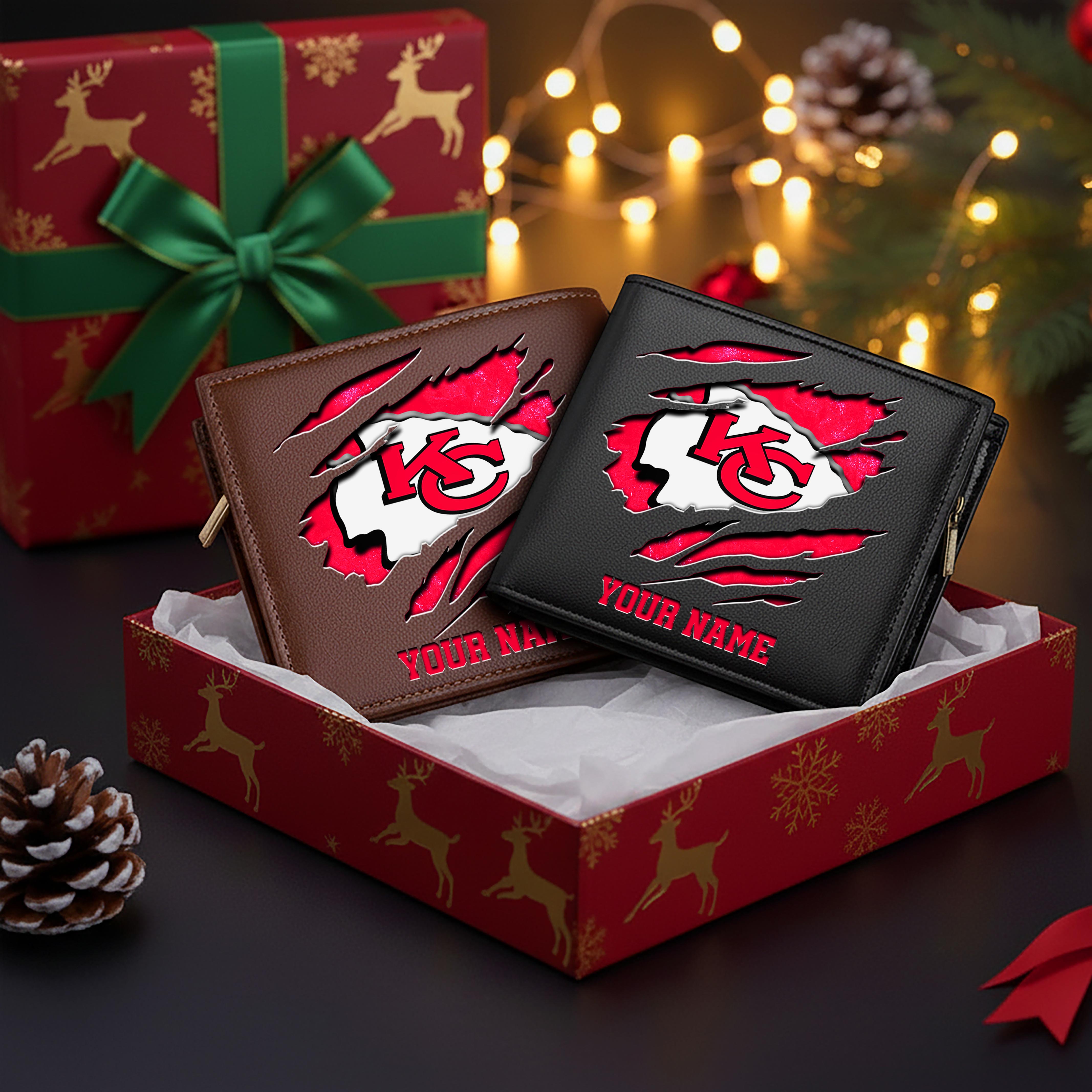 Kansas City Chiefs Men Wallet Custom Your Name, Football Team Men Wallet For Fans, Gifts For Football Lovers EHIVM-11044382