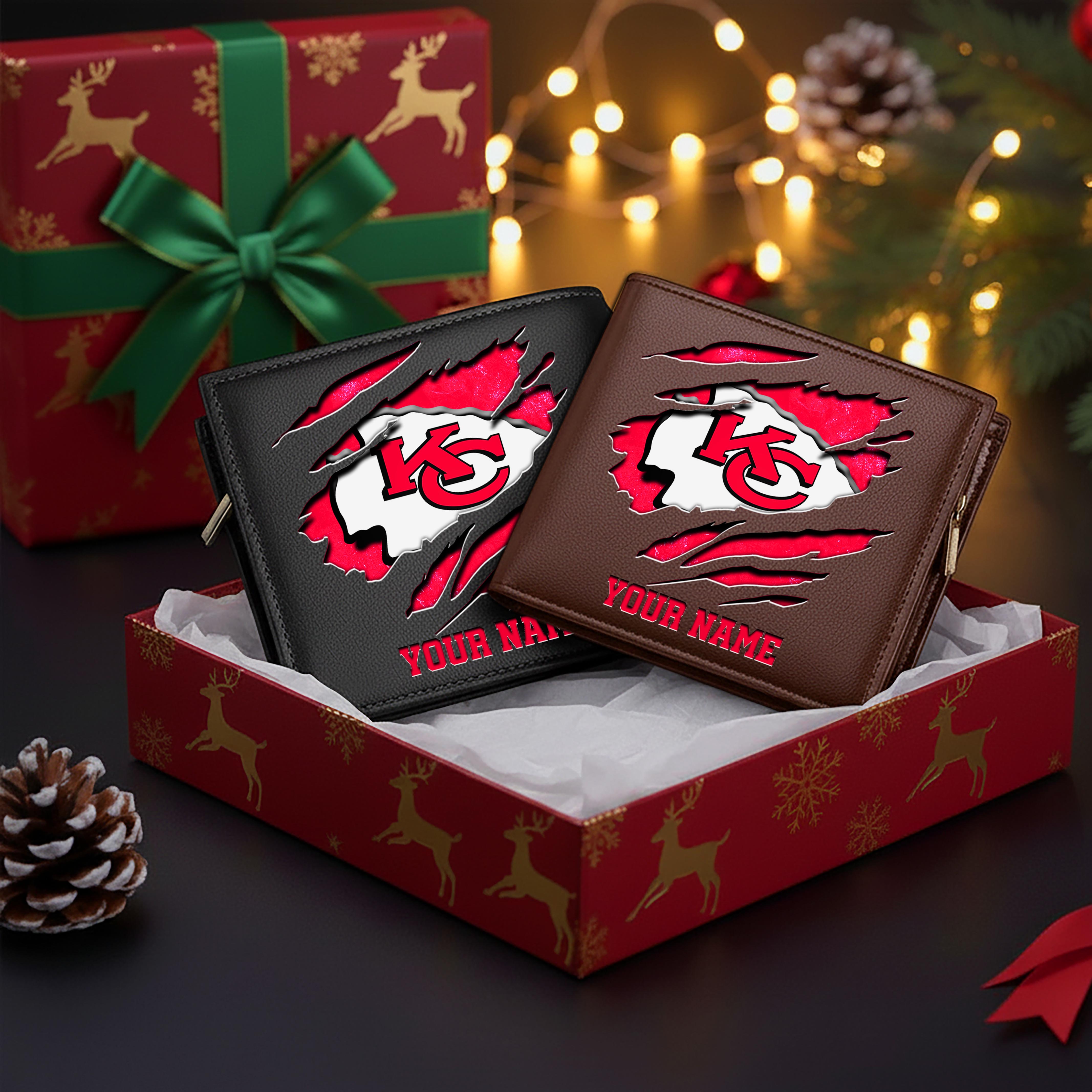 Alternative view of Kansas City Chiefs Men Wallet Custom Your Name, Football Team Men Wallet For Fans, Gifts For Football Lovers EHIVM-11044382