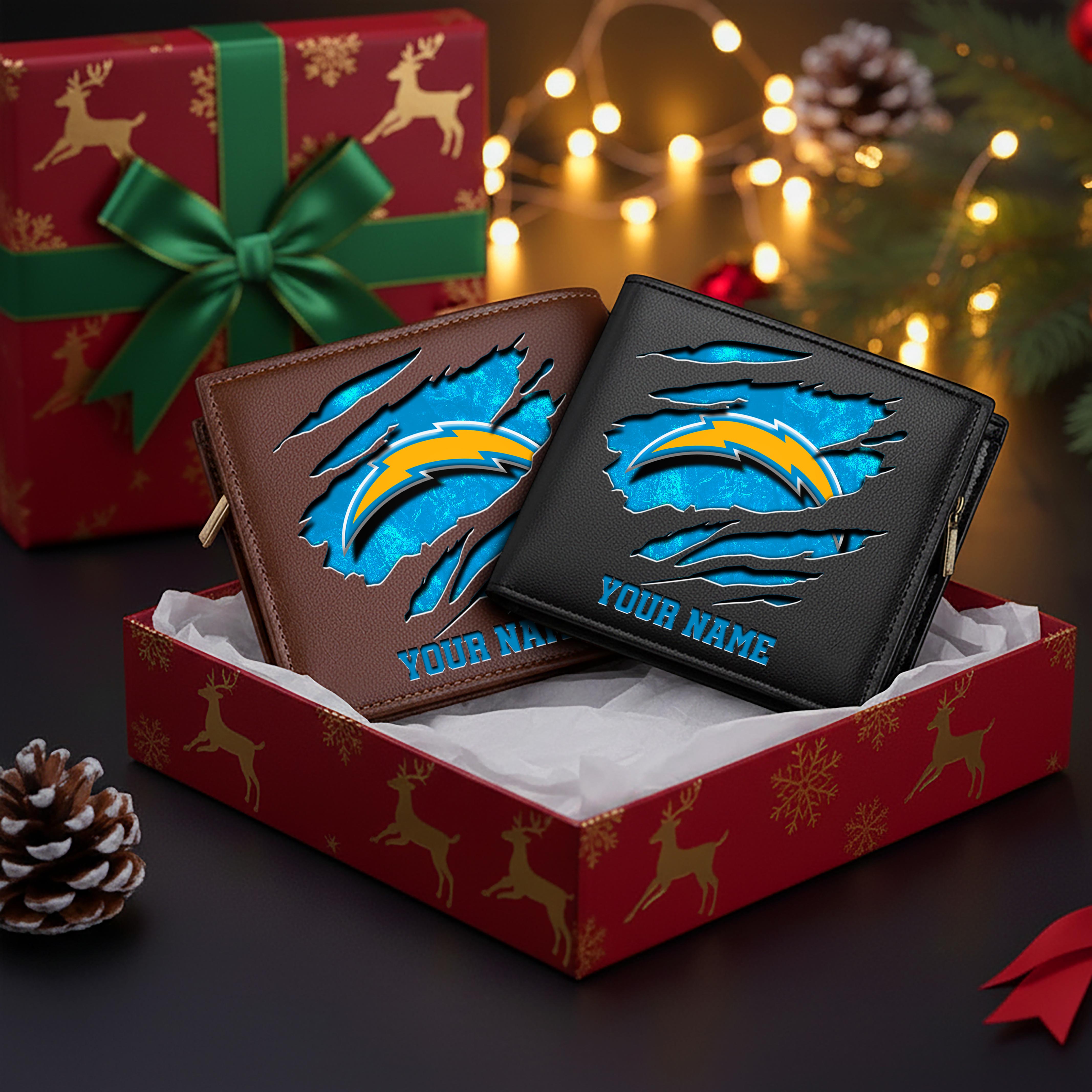Los Angeles Chargers Men Wallet Custom Your Name, Football Team Men Wallet For Fans, Gifts For Football Lovers EHIVM-11044382