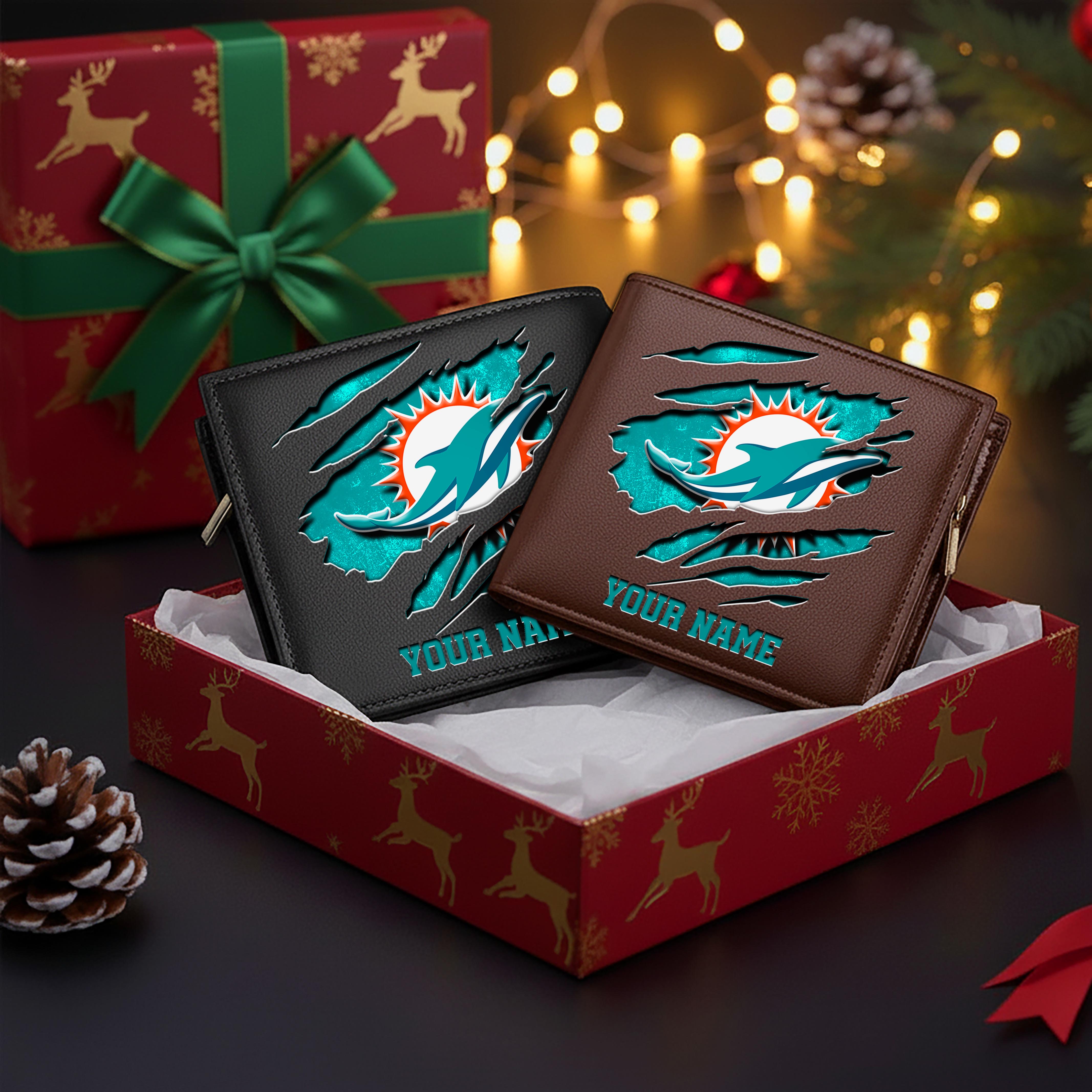 Alternative view of Miami Dolphins Men Wallet Custom Your Name, Football Team Men Wallet For Fans, Gifts For Football Lovers EHIVM-11044382
