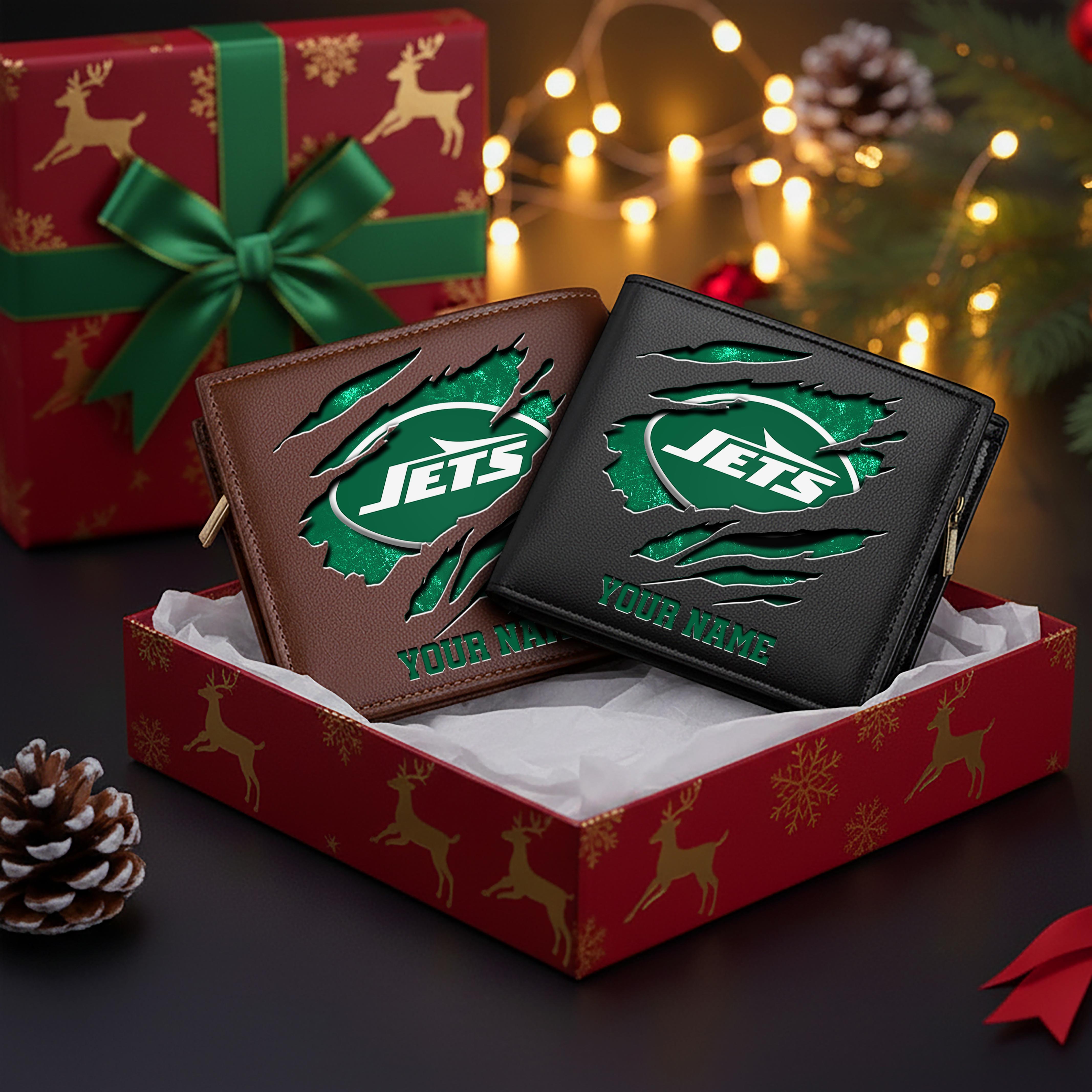 New York Jets Men Wallet Custom Your Name, Football Team Men Wallet For Fans, Gifts For Football Lovers EHIVM-11044382