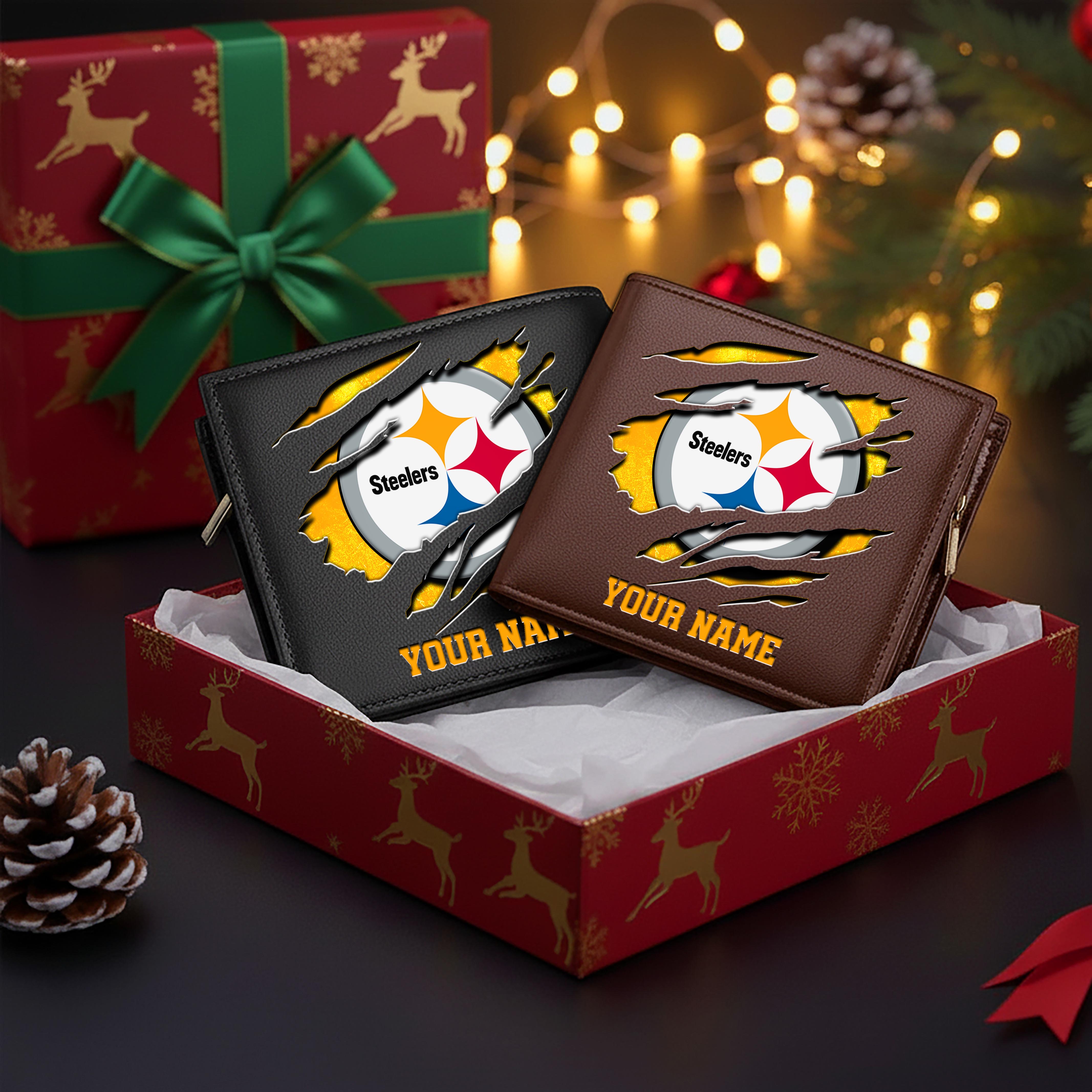 Alternative view of Pittsburgh Steelers Men Wallet Custom Your Name, Football Team Men Wallet For Fans, Gifts For Football Lovers EHIVM-11044382