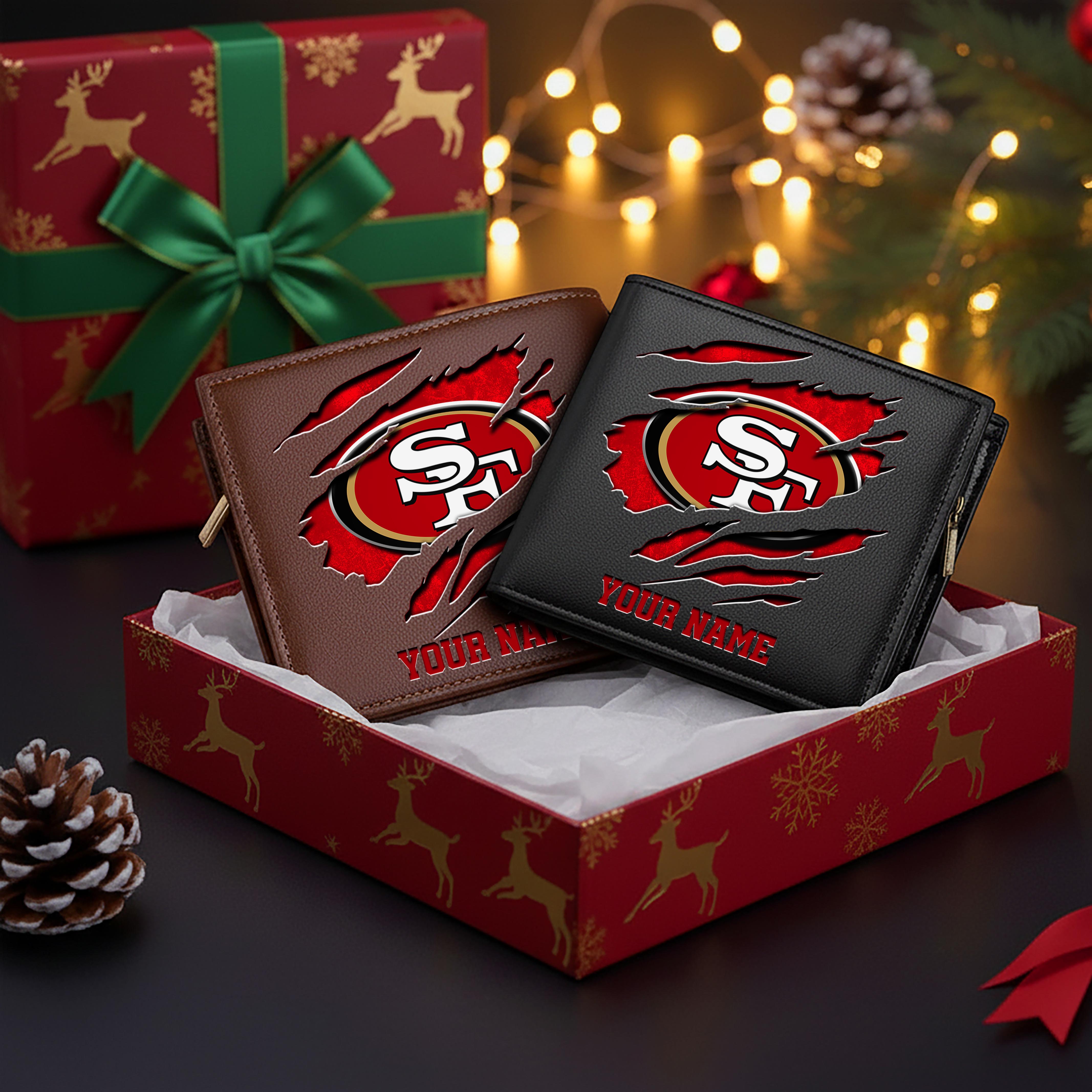 San Francisco 49ers Men Wallet Custom Your Name, Football Team Men Wallet For Fans, Gifts For Football Lovers EHIVM-11044382