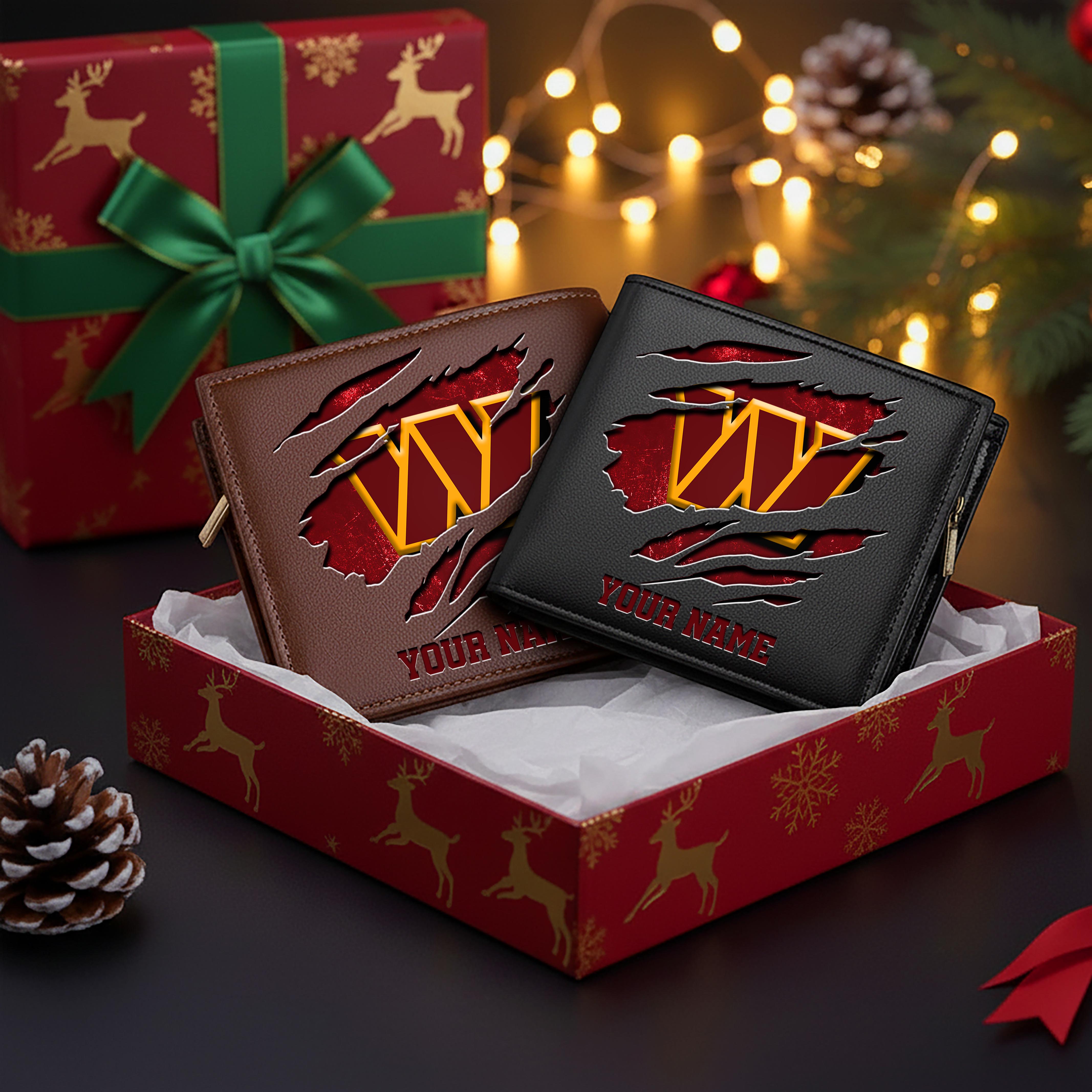 Washington Commanders Men Wallet Custom Your Name, Football Team Men Wallet For Fans, Gifts For Football Lovers EHIVM-11044382