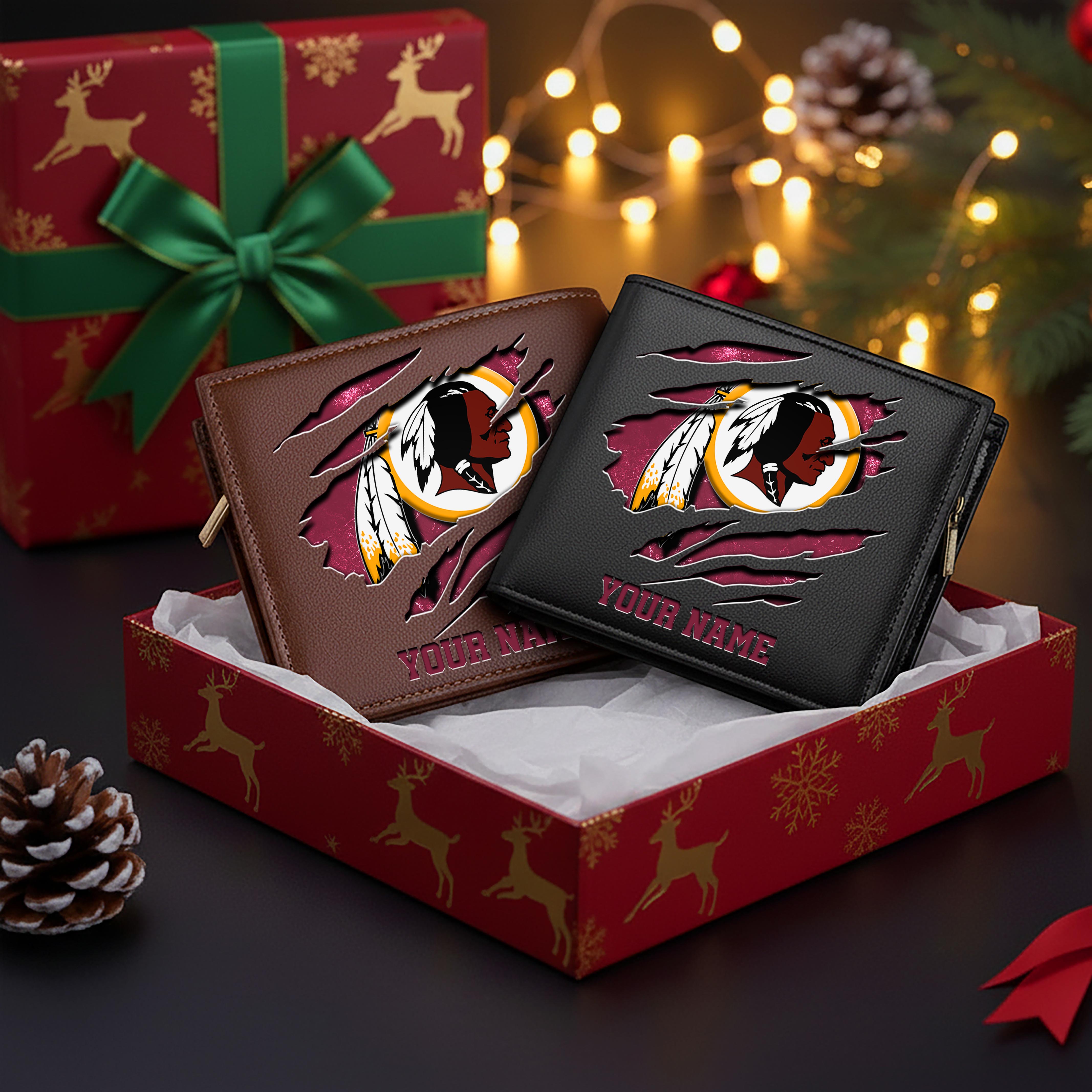 Washington Redskins Men Wallet Custom Your Name, Football Team Men Wallet For Fans, Gifts For Football Lovers EHIVM-11044382