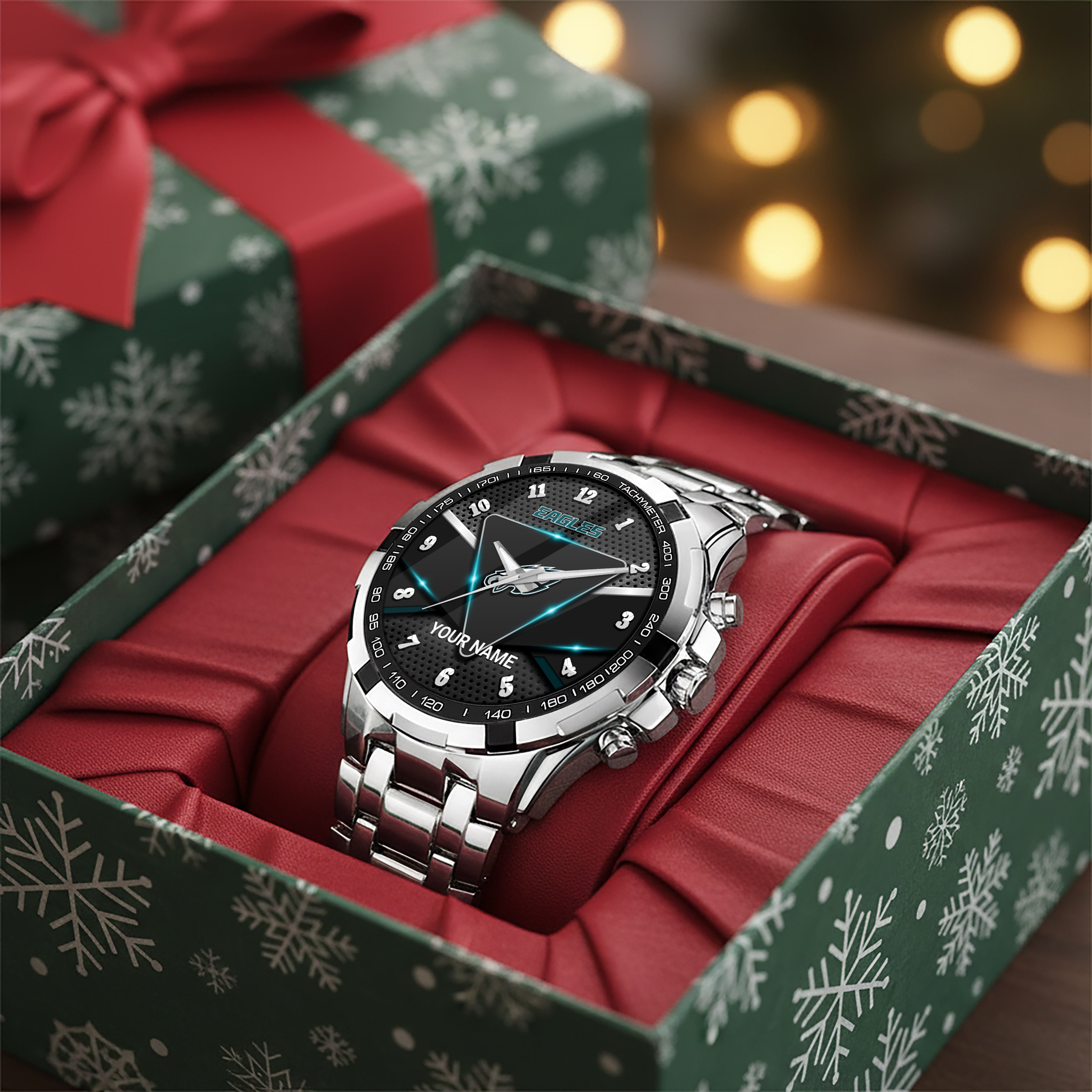 Alternative view of Philadelphia Eagles Alloy Men Quartz Watch Custom Your Name, Sport Men Watch, FootBall Fan Gifts EHIVM-08273305N