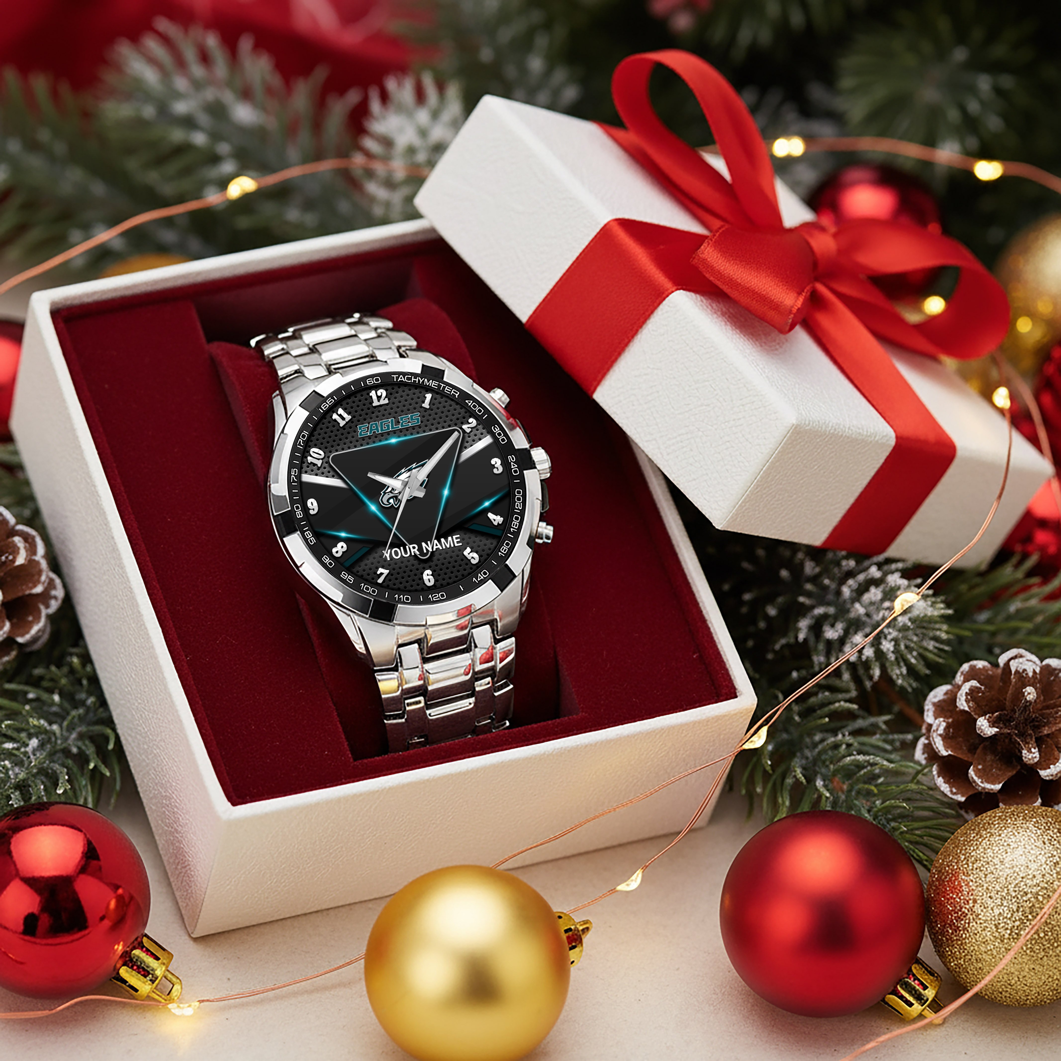 Philadelphia Eagles Alloy Men Quartz Watch Custom Your Name, Sport Men Watch, FootBall Fan Gifts EHIVM-08273305N - Image 6