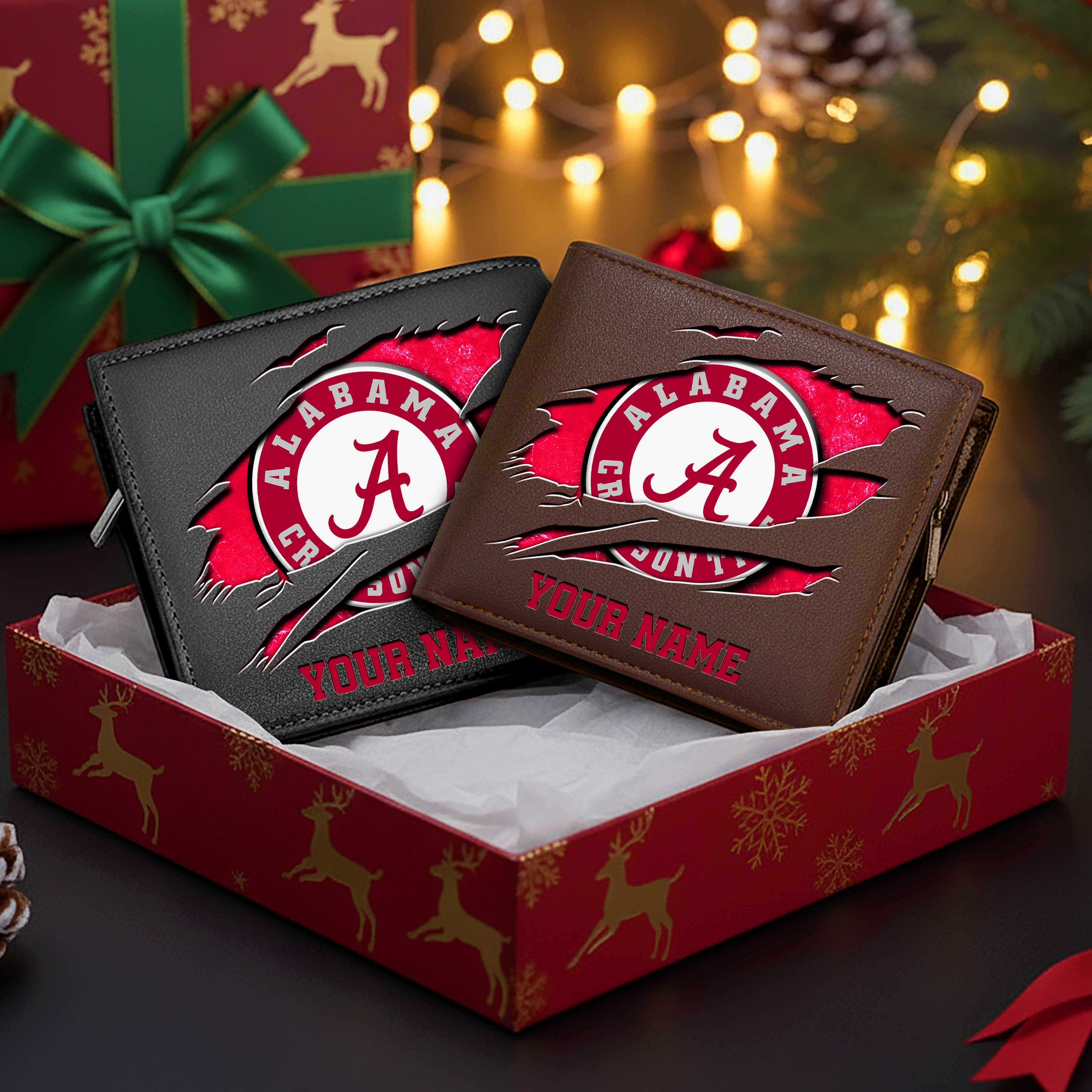 Alternative view of Alabama Crimson Tide Men Wallet Custom Your Name, Football Team Men Wallet For Fans, Gifts For Football Lovers EHIVM-08213237A