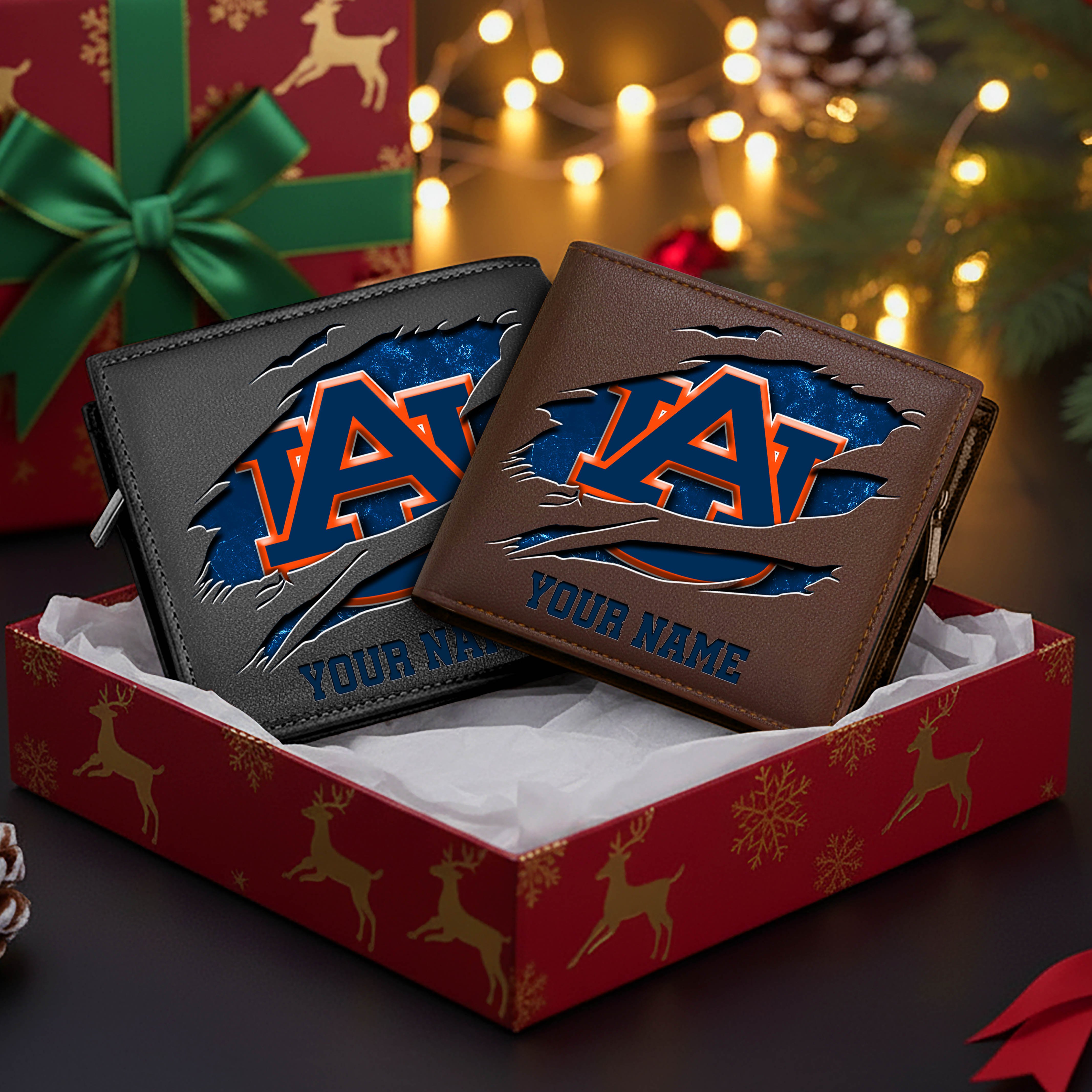 Alternative view of Auburn Tigers Men Wallet Custom Your Name, Football Team Men Wallet For Fans, Gifts For Football Lovers EHIVM-08213237A