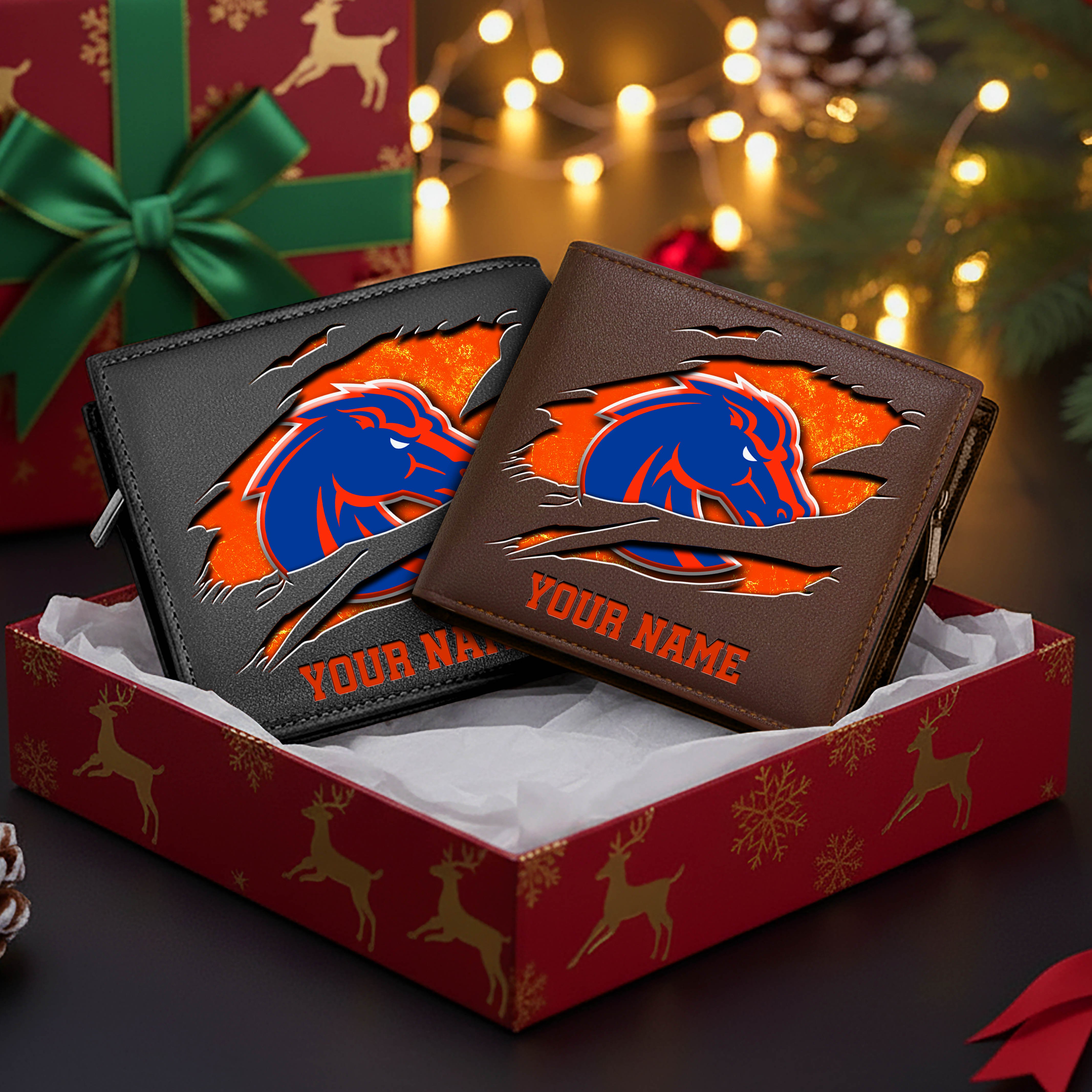 Alternative view of Boise State Broncos Men Wallet Custom Your Name, Football Team Men Wallet For Fans, Gifts For Football Lovers EHIVM-08213237A