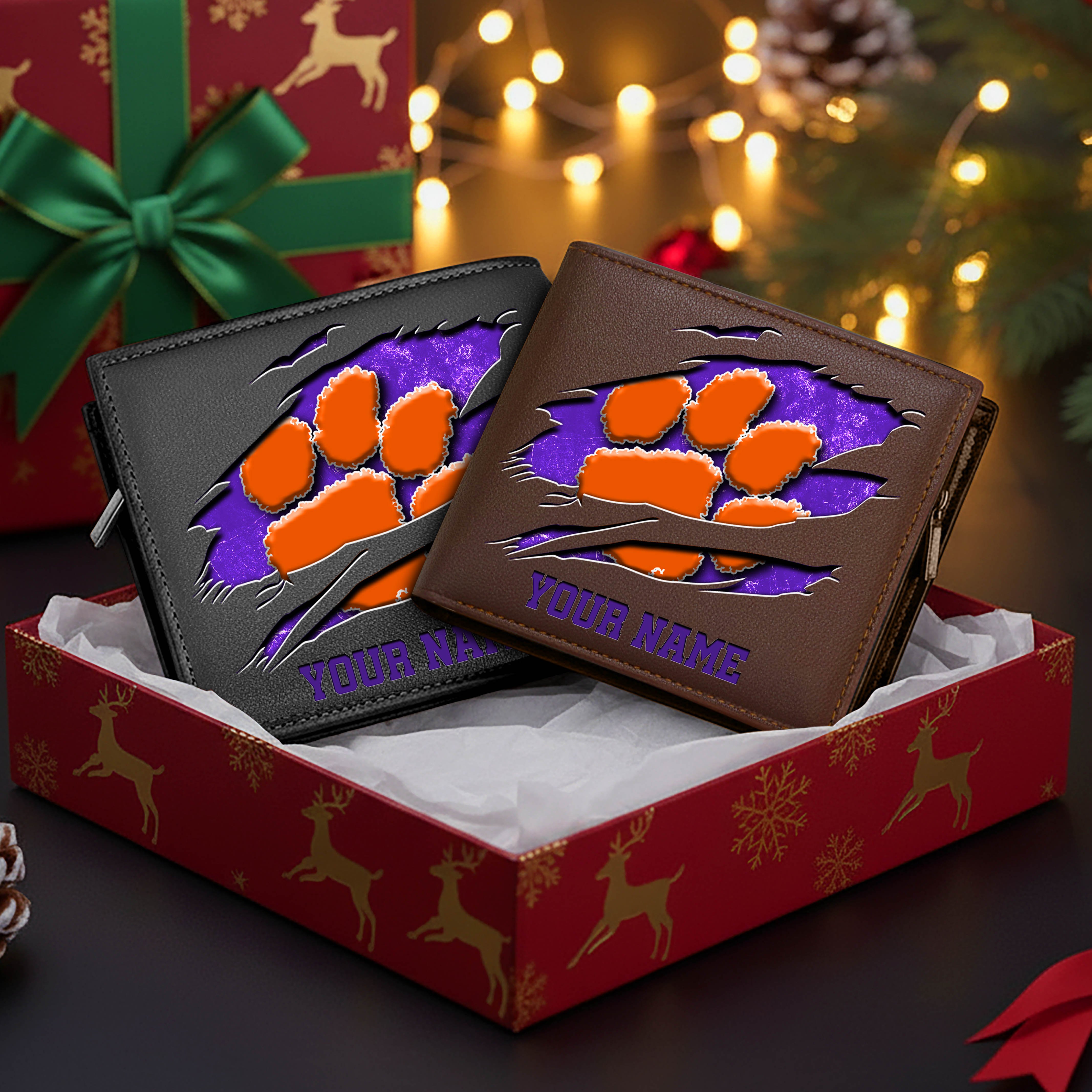 Alternative view of Clemson Tigers Men Wallet Custom Your Name, Football Team Men Wallet For Fans, Gifts For Football Lovers EHIVM-08213237A