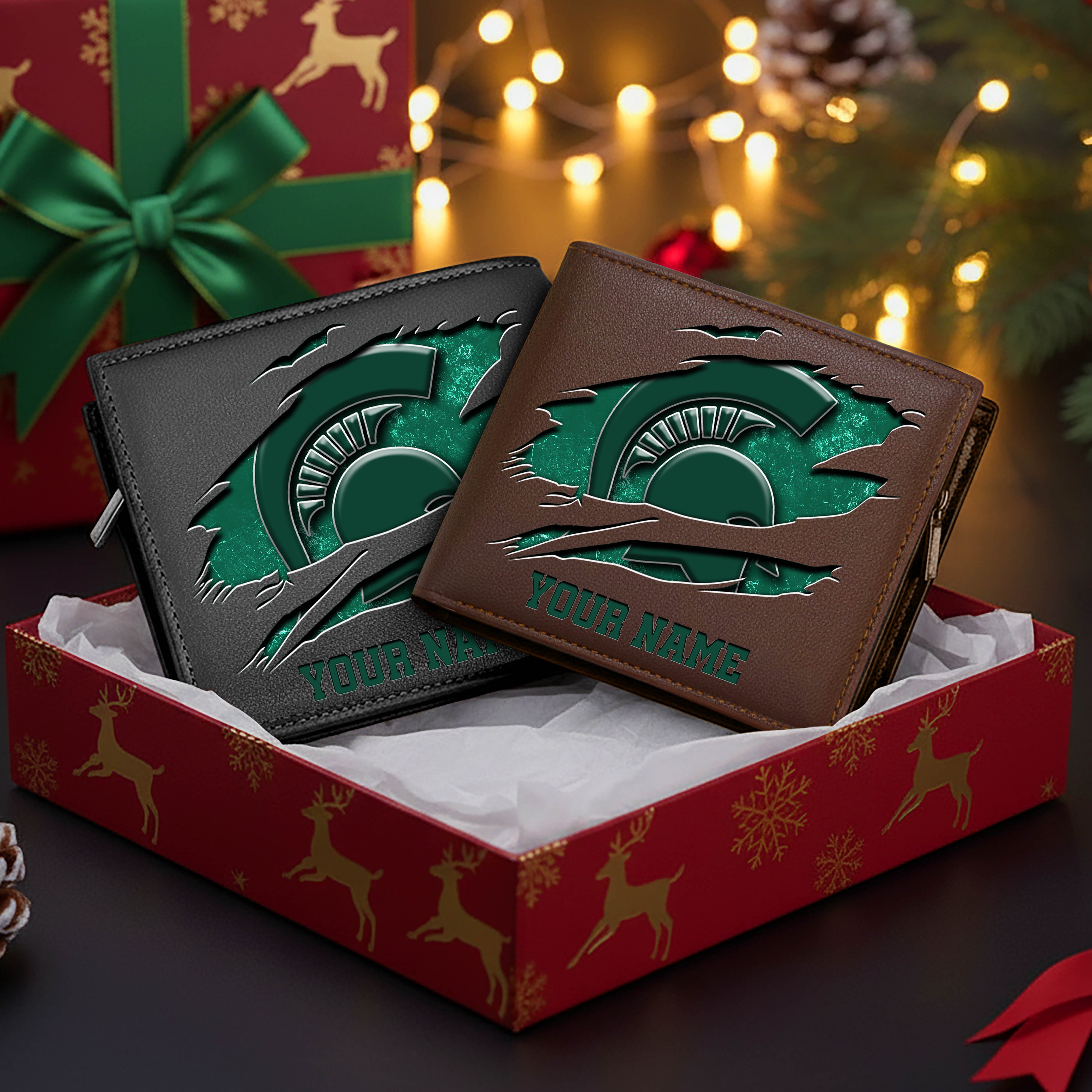 Alternative view of Michigan State Spartans Men Wallet Custom Your Name, Football Team Men Wallet For Fans, Gifts For Football Lovers EHIVM-08213237A