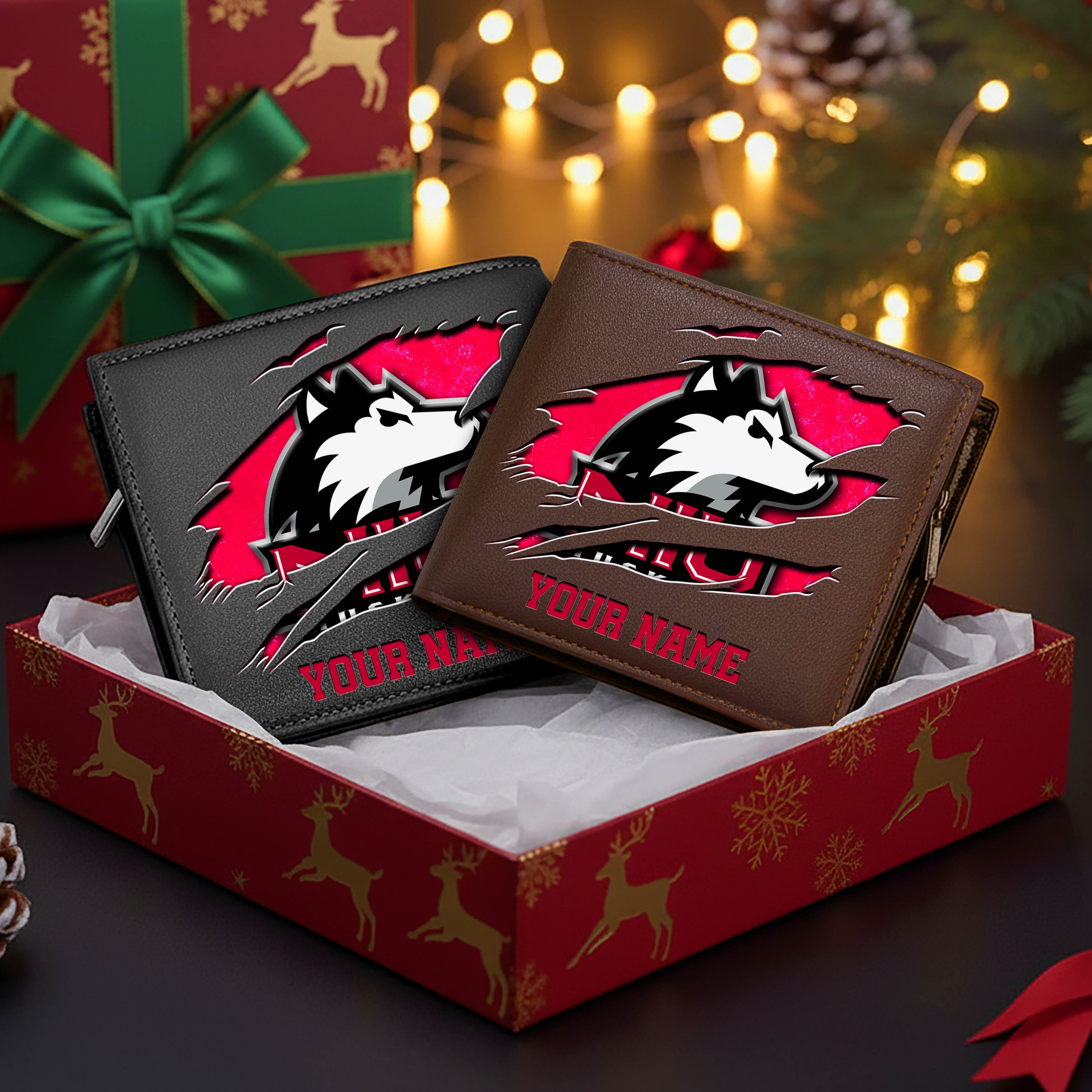 Alternative view of Northern Illinois Huskies Men Wallet Custom Your Name, Football Team Men Wallet For Fans, Gifts For Football Lovers EHIVM-08213237A