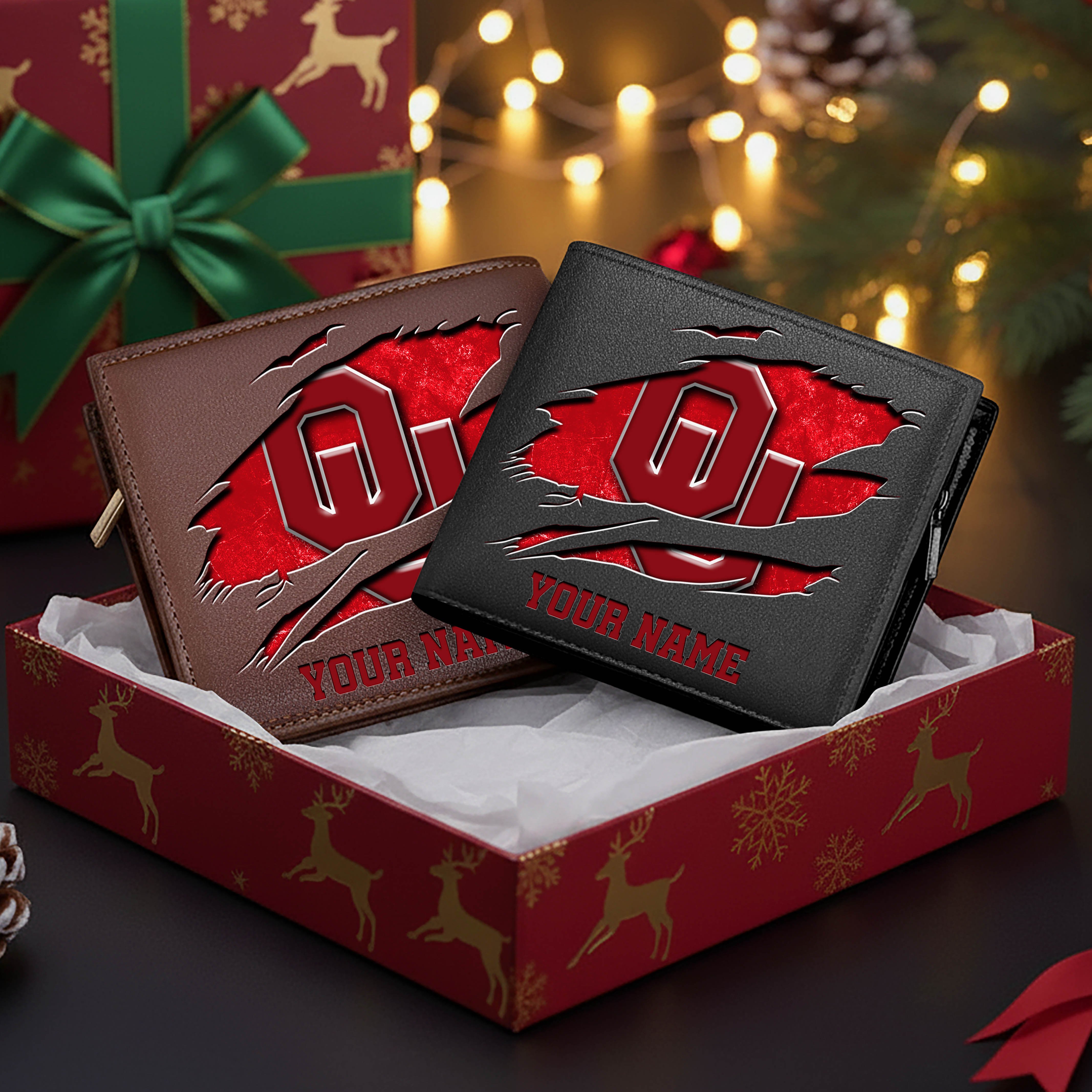 Oklahoma Sooners Men Wallet Custom Your Name, Football Team Men Wallet For Fans, Gifts For Football Lovers EHIVM-08213237A
