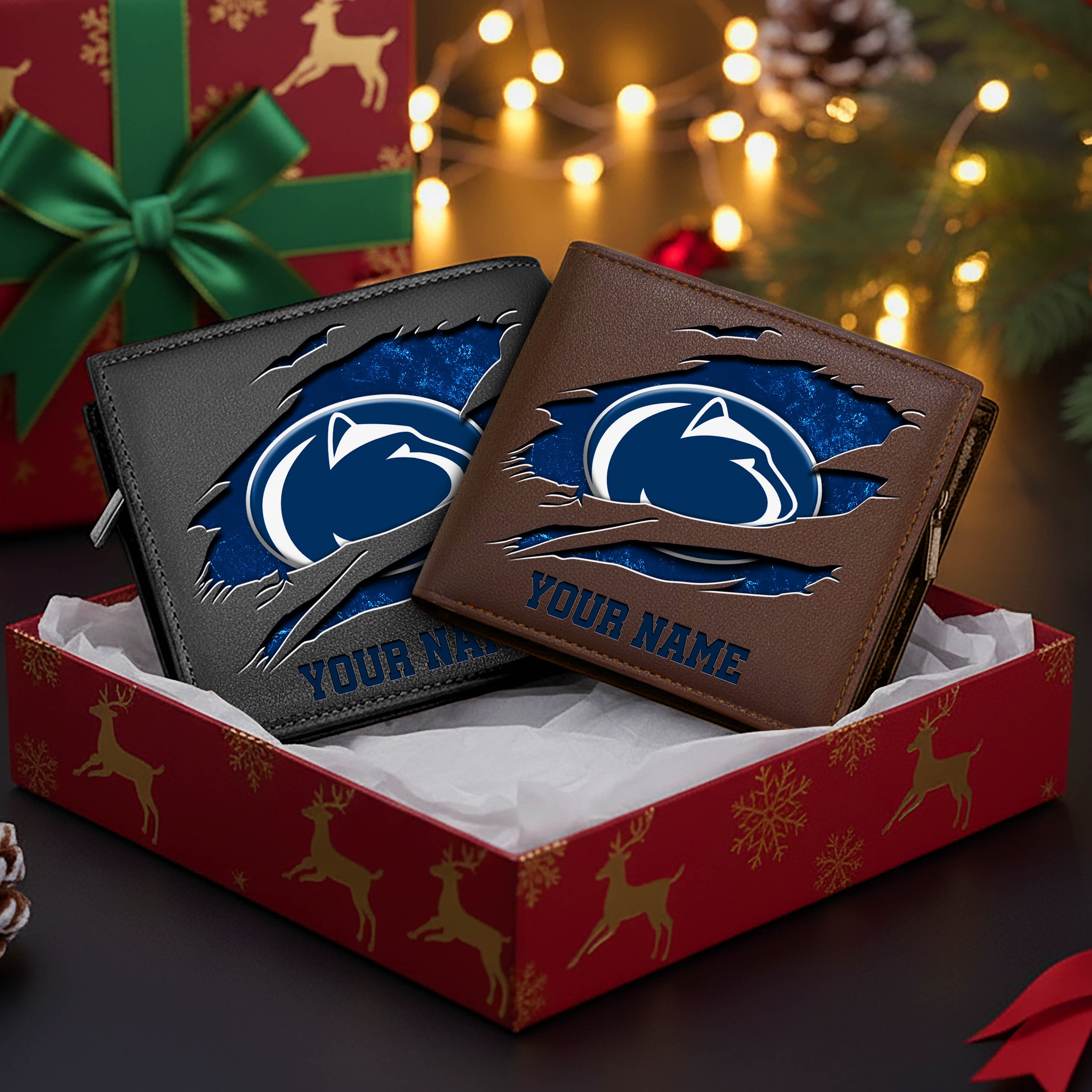 Alternative view of Penn State Nittany Lions Men Wallet Custom Your Name, Football Team Men Wallet For Fans, Gifts For Football Lovers EHIVM-08213237A