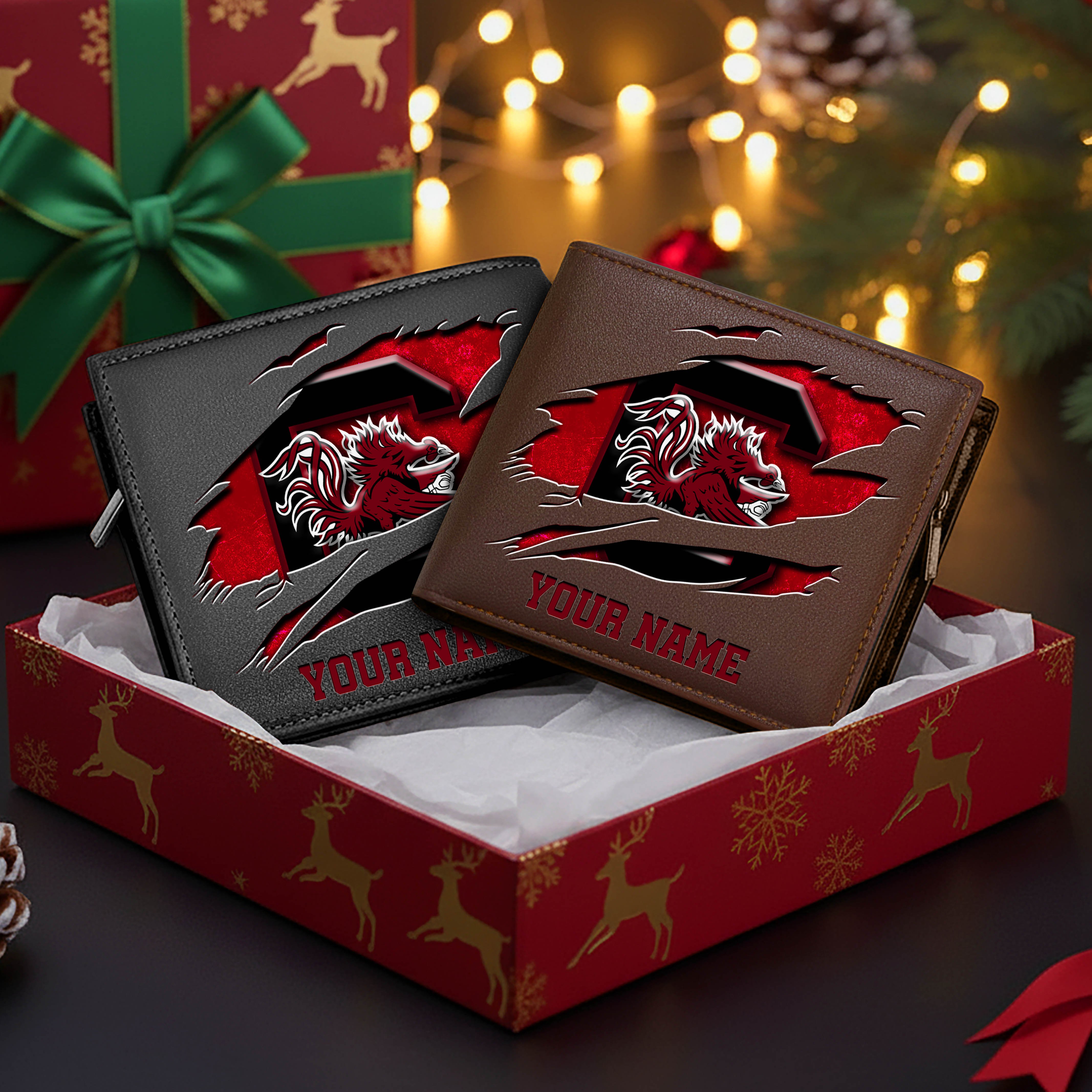 Alternative view of South Carolina Gamecocks Men Wallet Custom Your Name, Football Team Men Wallet For Fans, Gifts For Football Lovers EHIVM-08213237A