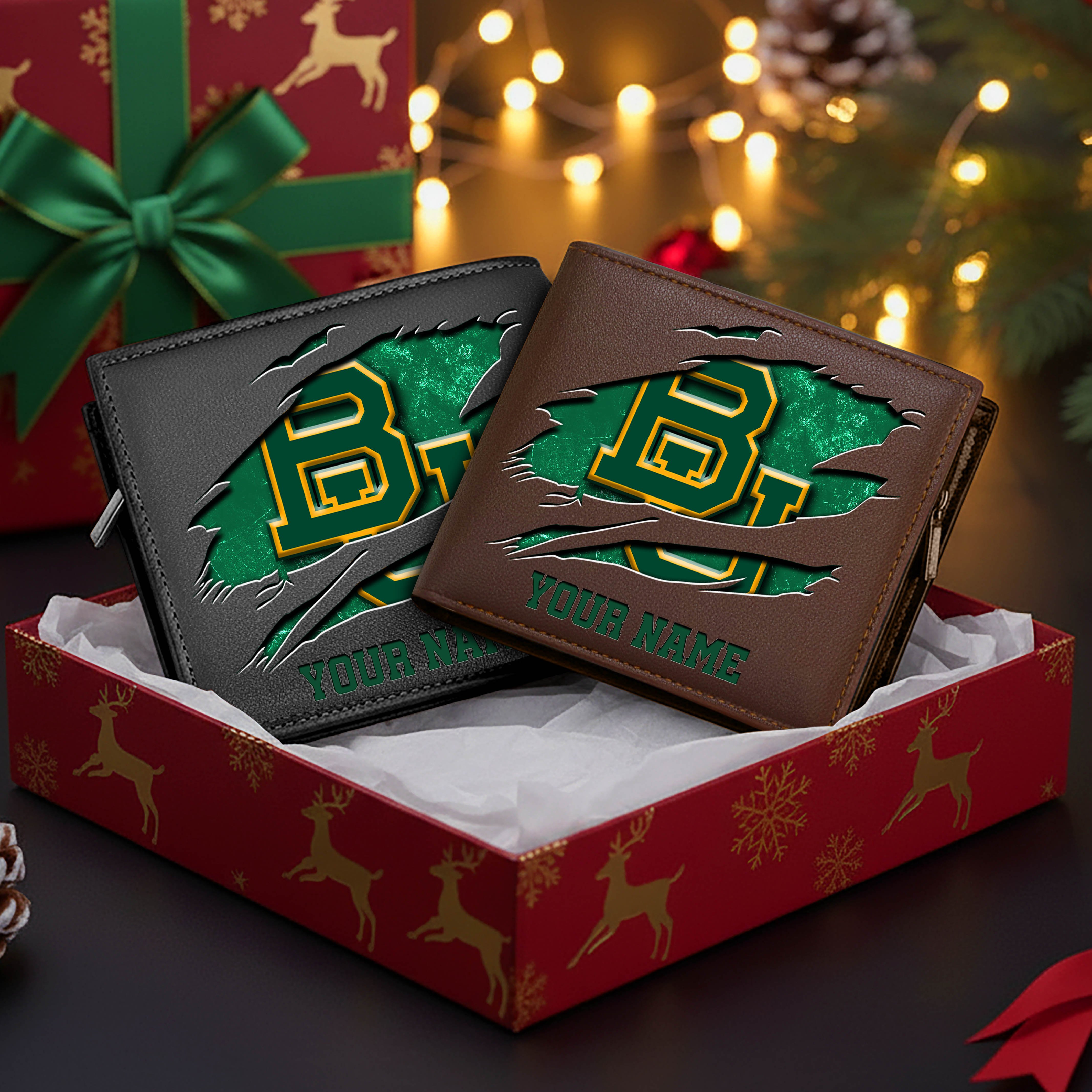 Alternative view of Baylor Bears Men Wallet Custom Your Name, Football Team Men Wallet For Fans, Gifts For Football Lovers EHIVM-08213237A
