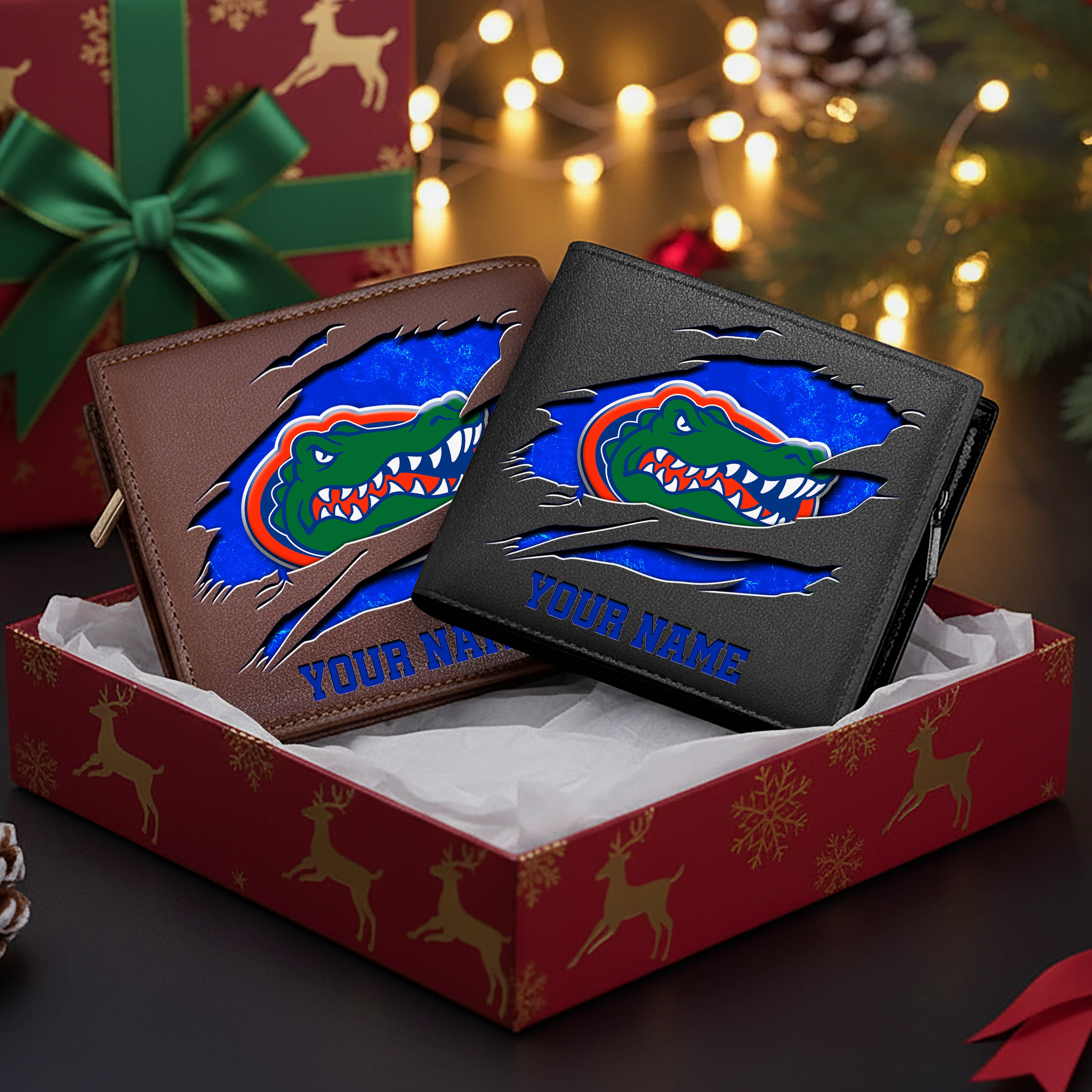 Florida Gators Men Wallet Custom Your Name, Football Team Men Wallet For Fans, Gifts For Football Lovers EHIVM-08213237A