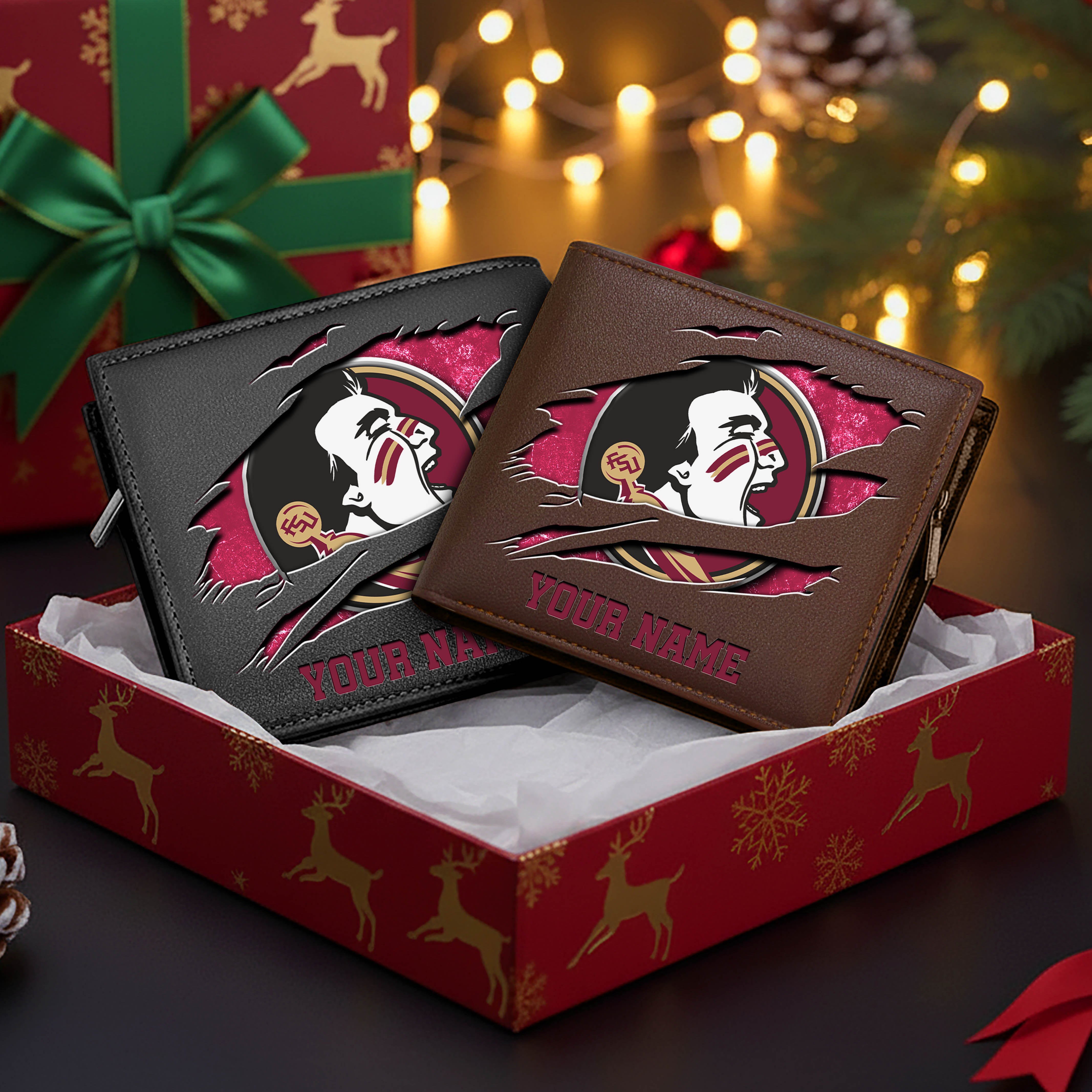 Alternative view of Florida State Seminoles Men Wallet Custom Your Name, Football Team Men Wallet For Fans, Gifts For Football Lovers EHIVM-08213237A