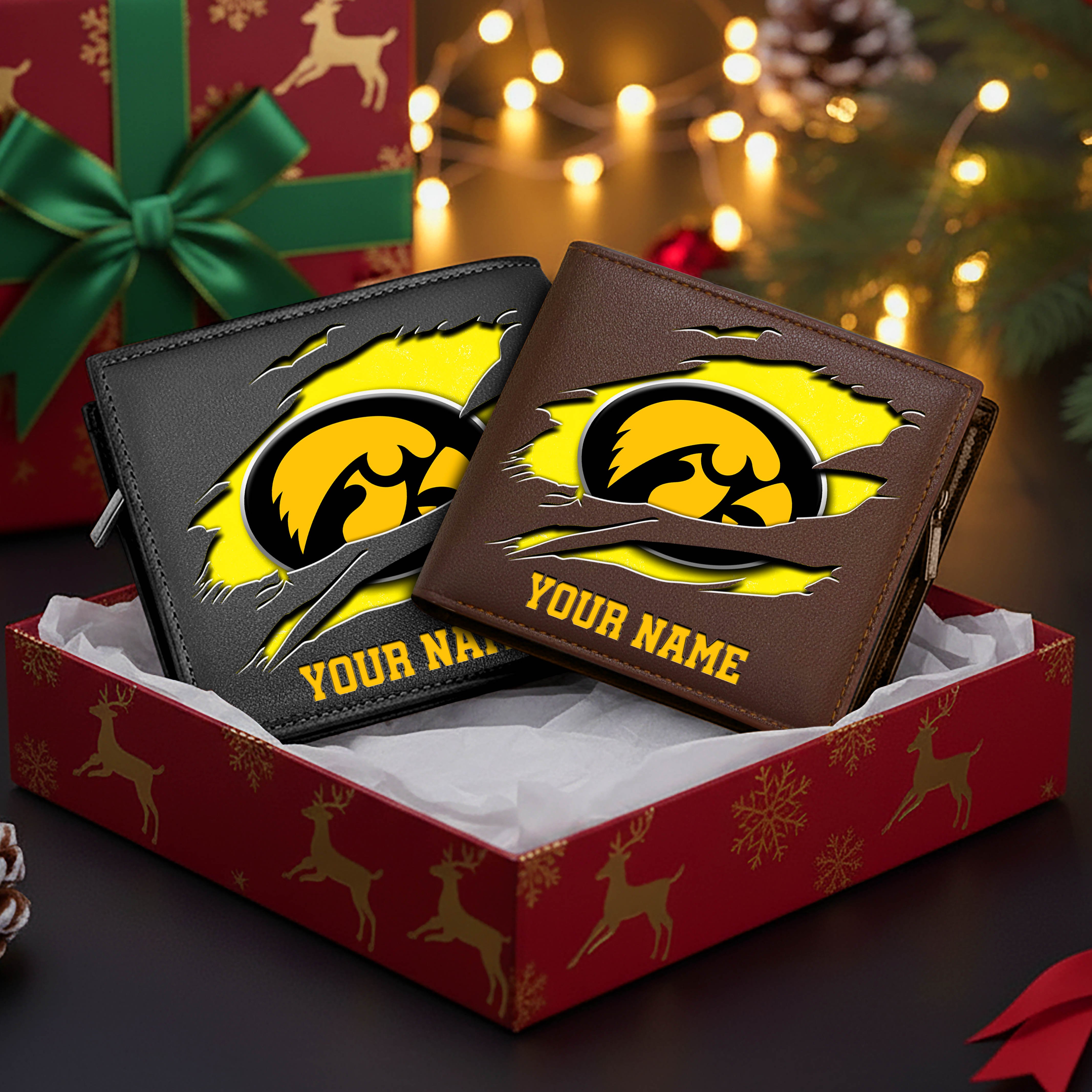 Alternative view of Iowa Hawkeyes Men Wallet Custom Your Name, Football Team Men Wallet For Fans, Gifts For Football Lovers EHIVM-08213237A
