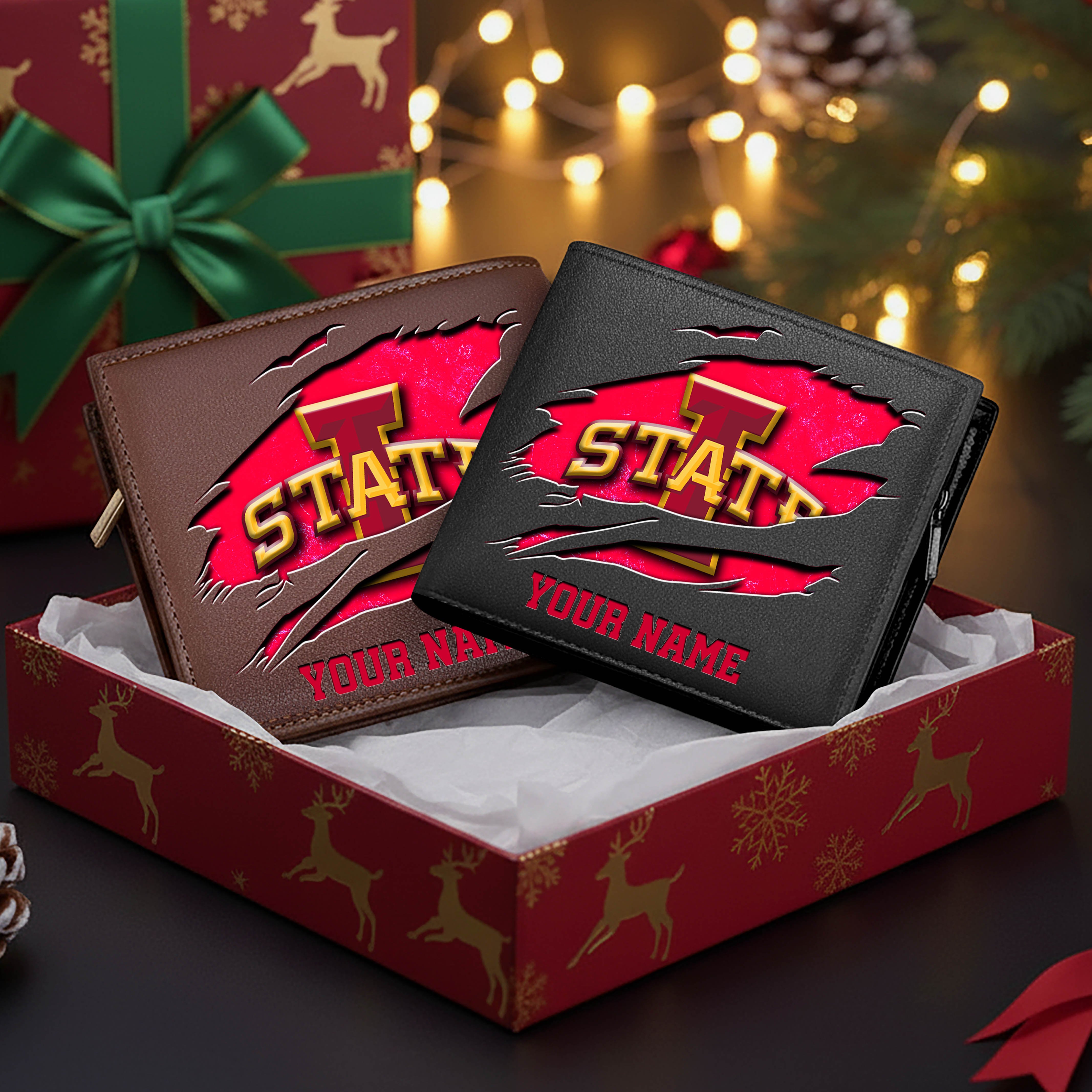 Iowa State Cyclones Men Wallet Custom Your Name, Football Team Men Wallet For Fans, Gifts For Football Lovers EHIVM-08213237A