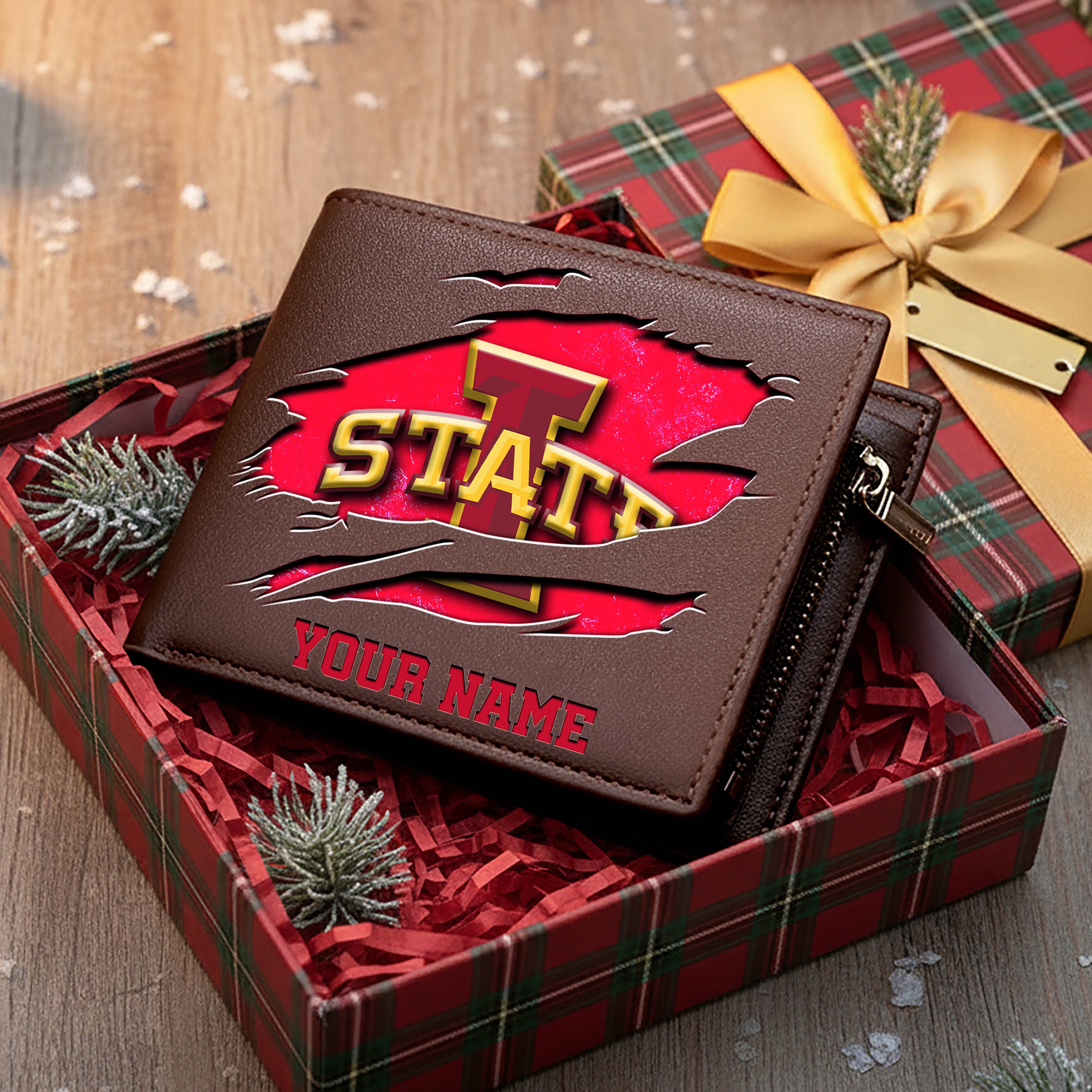 Iowa State Cyclones Men Wallet Custom Your Name, Football Team Men Wallet For Fans, Gifts For Football Lovers EHIVM-08213237A - Image 4