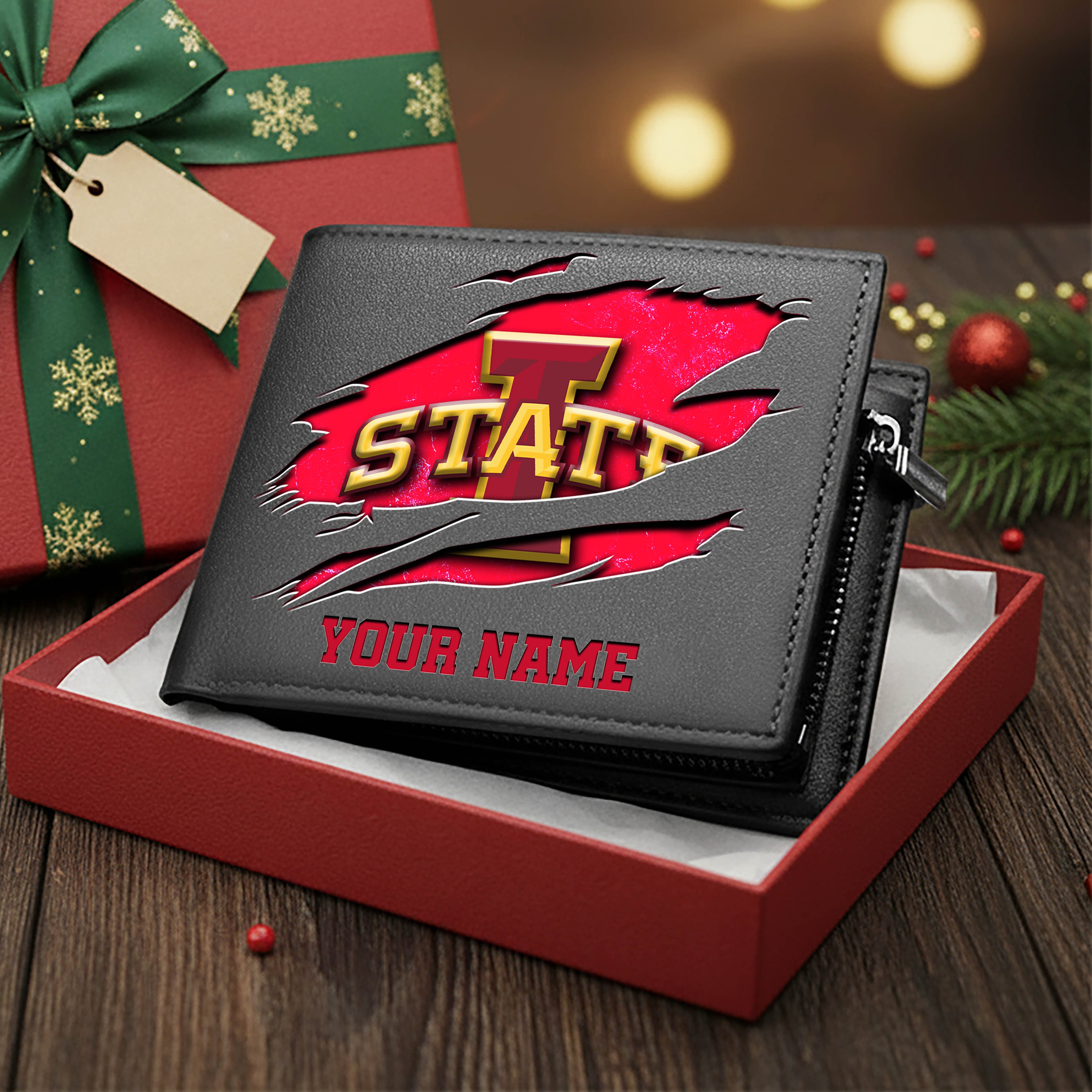 Iowa State Cyclones Men Wallet Custom Your Name, Football Team Men Wallet For Fans, Gifts For Football Lovers EHIVM-08213237A - Image 5
