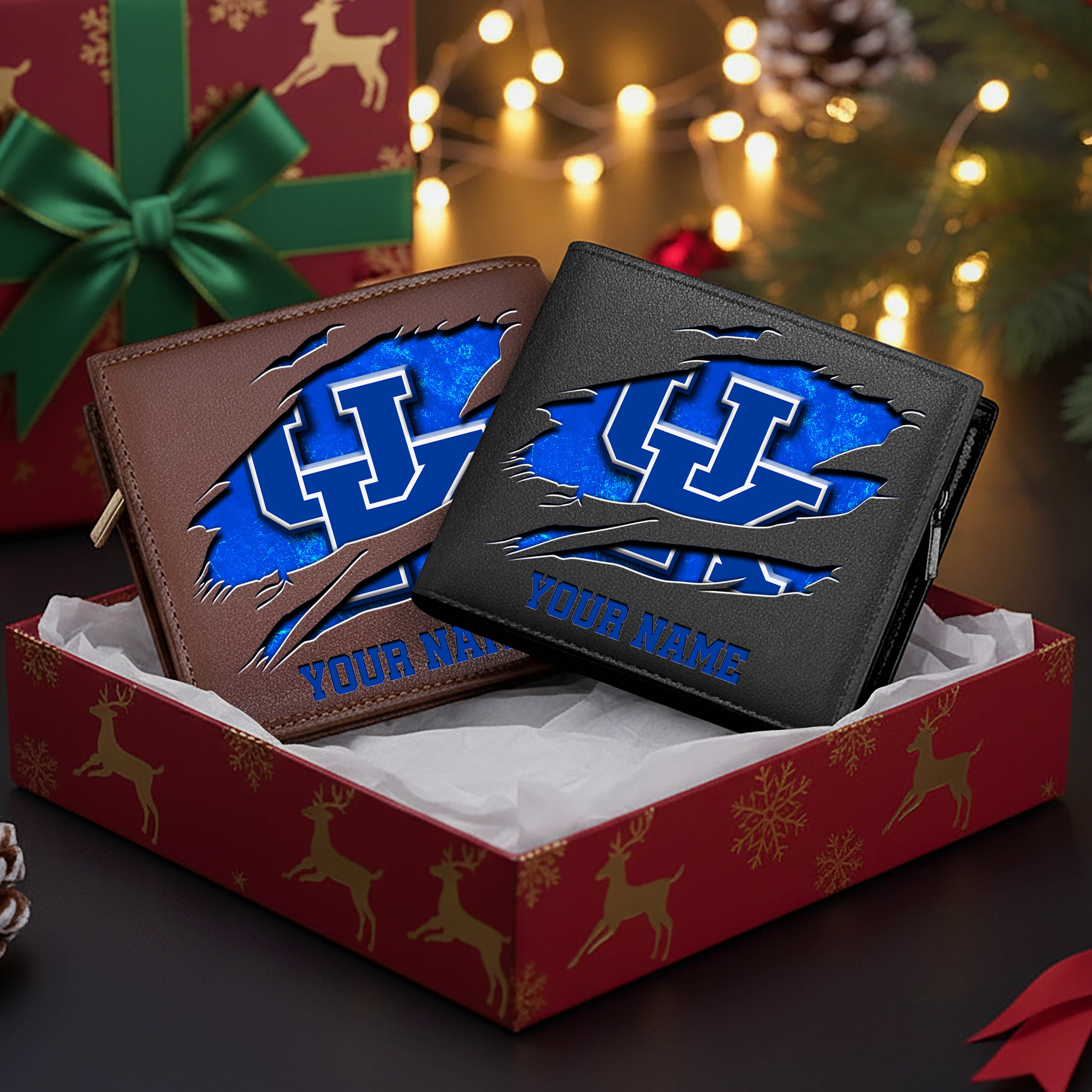 Kentucky Wildcats Men Wallet Custom Your Name, Football Team Men Wallet For Fans, Gifts For Football Lovers EHIVM-08213237A