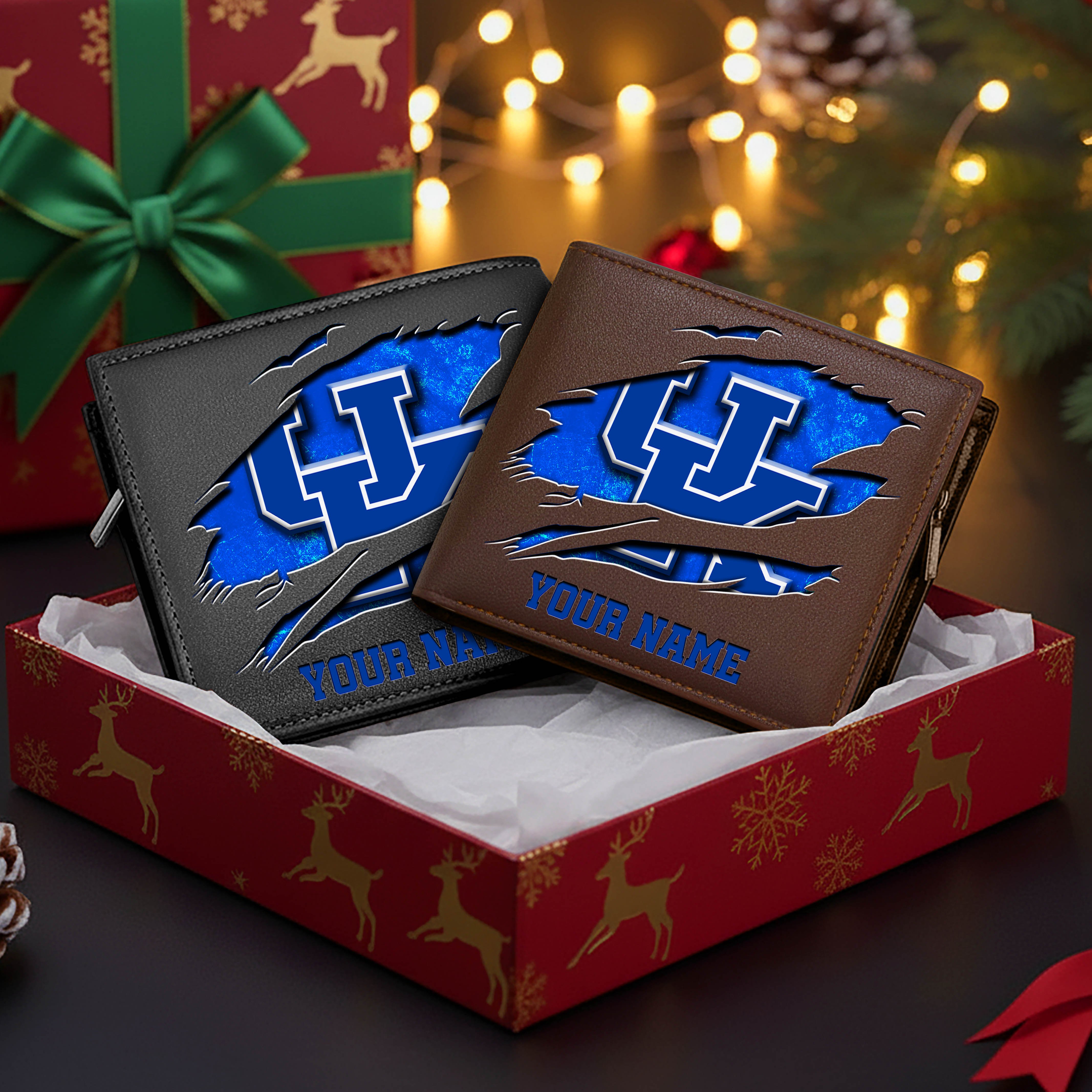 Alternative view of Kentucky Wildcats Men Wallet Custom Your Name, Football Team Men Wallet For Fans, Gifts For Football Lovers EHIVM-08213237A