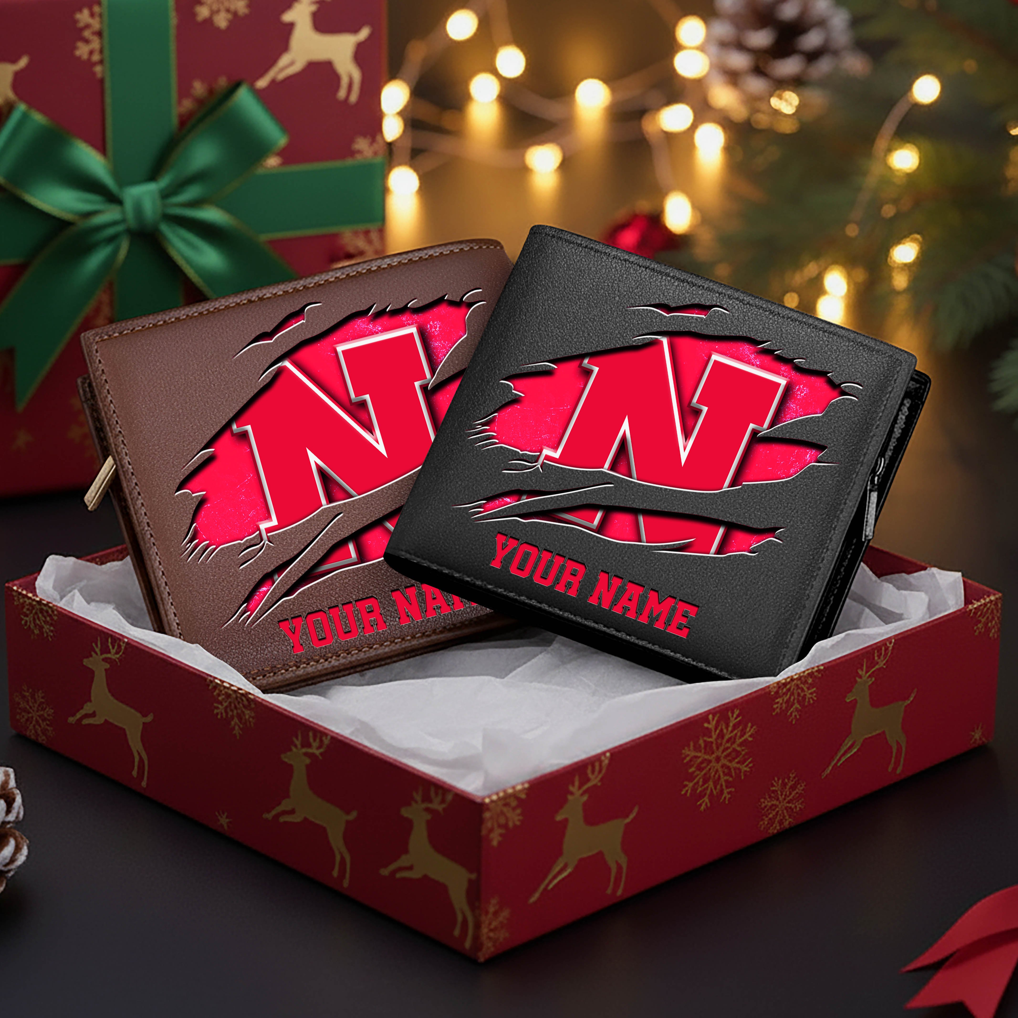 Nebraska Cornhuskers Men Wallet Custom Your Name, Football Team Men Wallet For Fans, Gifts For Football Lovers EHIVM-08213237A