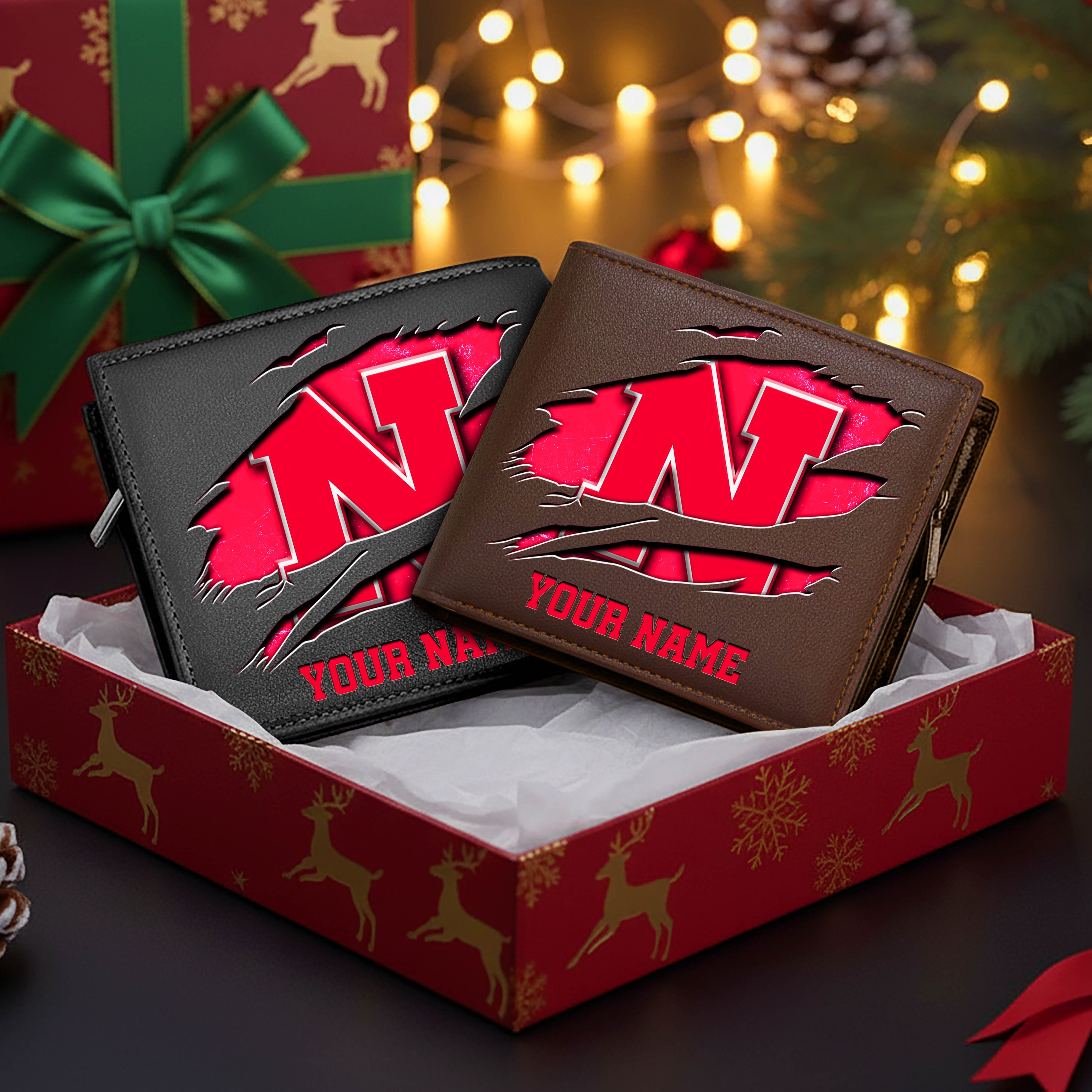 Alternative view of Nebraska Cornhuskers Men Wallet Custom Your Name, Football Team Men Wallet For Fans, Gifts For Football Lovers EHIVM-08213237A