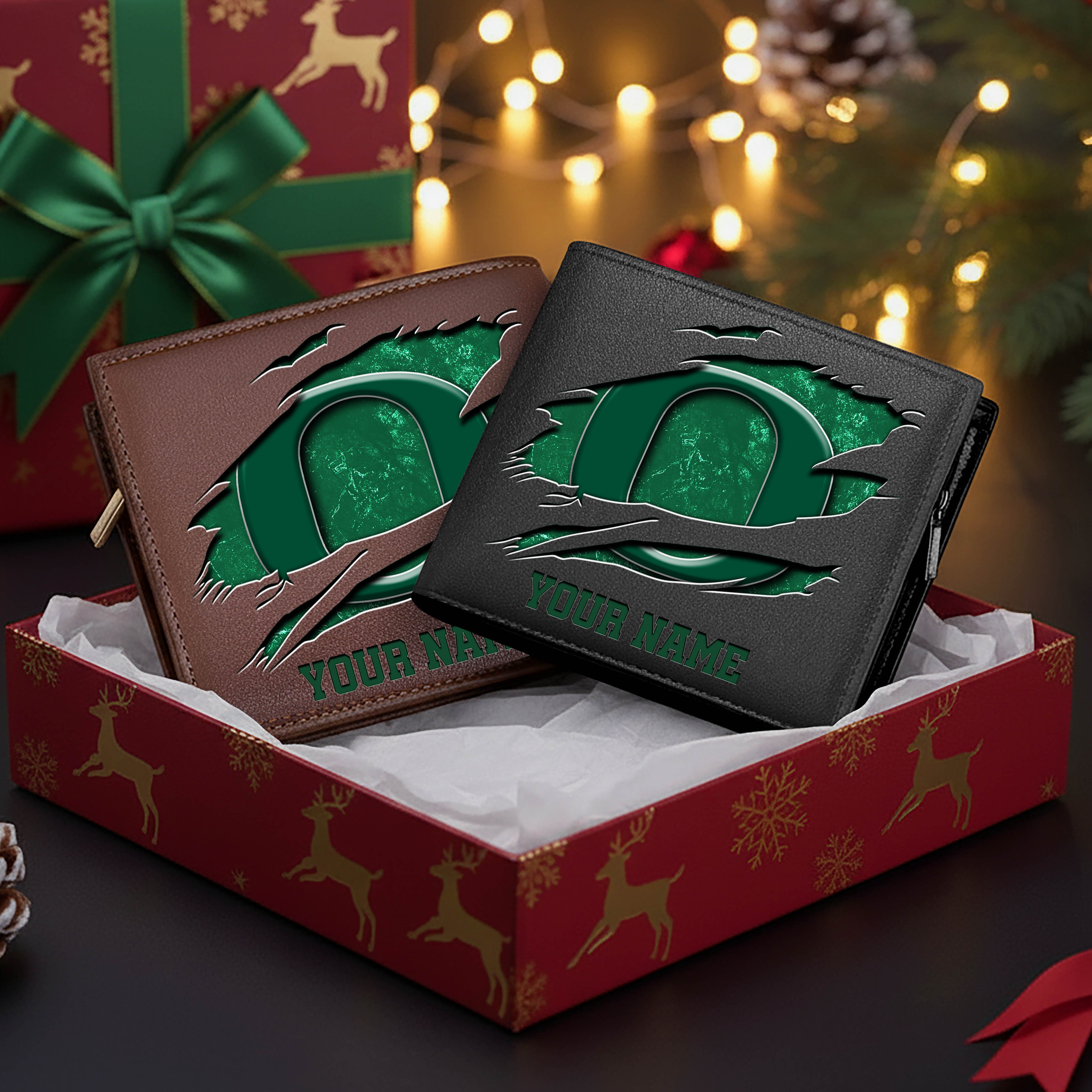 Oregon Ducks Men Wallet Custom Your Name, Football Team Men Wallet For Fans, Gifts For Football Lovers EHIVM-08213237A