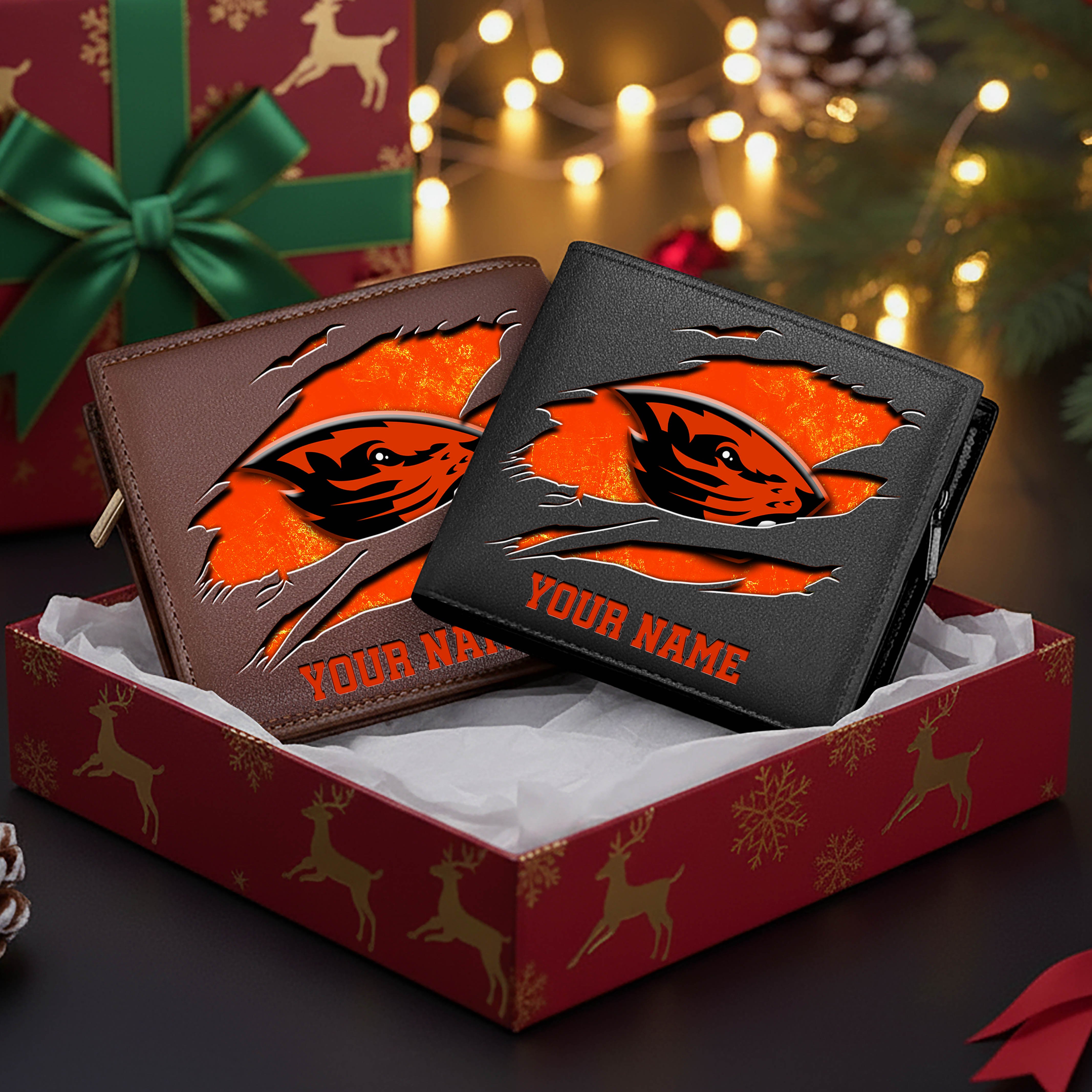 Oregon State Beavers Men Wallet Custom Your Name, Football Team Men Wallet For Fans, Gifts For Football Lovers EHIVM-08213237A
