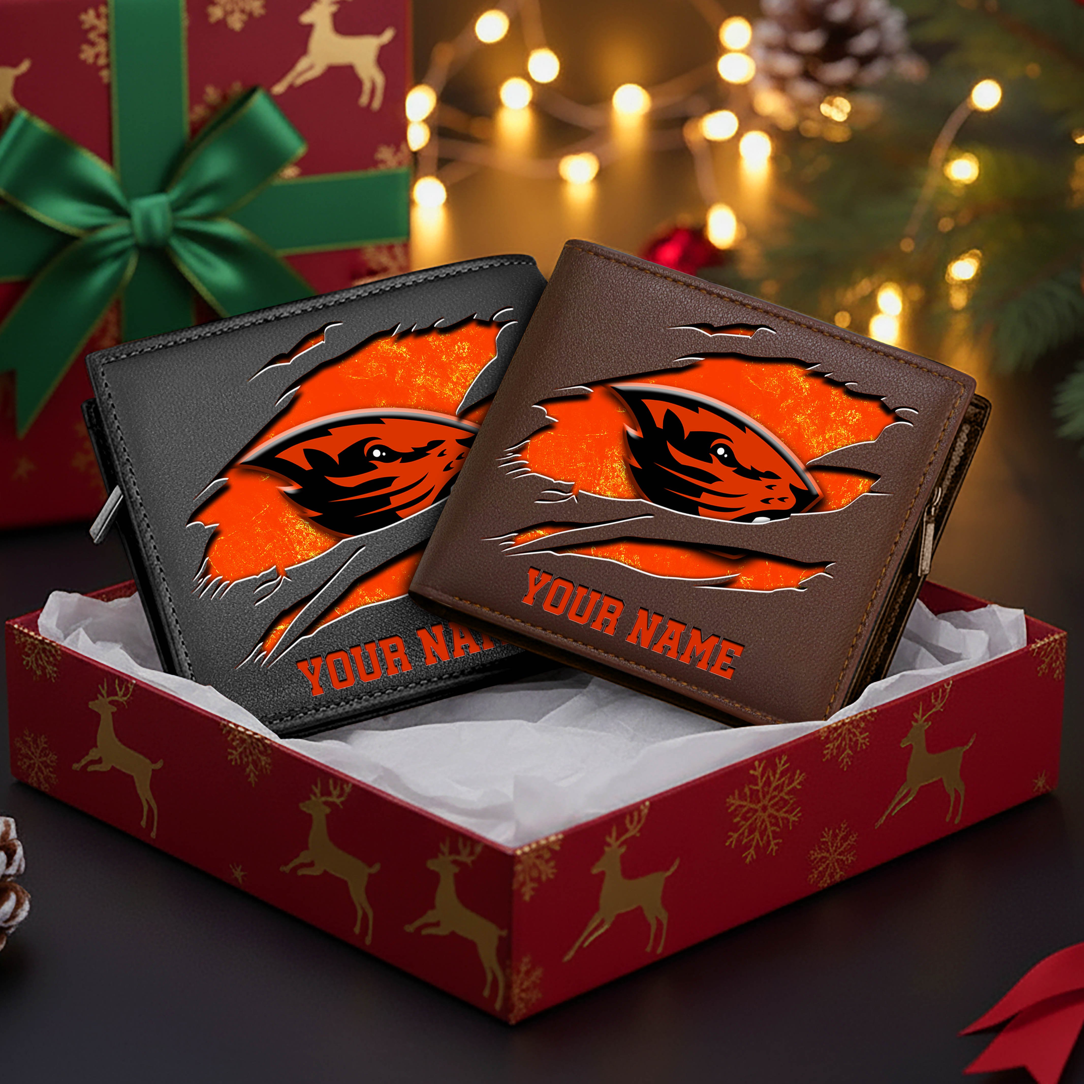 Alternative view of Oregon State Beavers Men Wallet Custom Your Name, Football Team Men Wallet For Fans, Gifts For Football Lovers EHIVM-08213237A