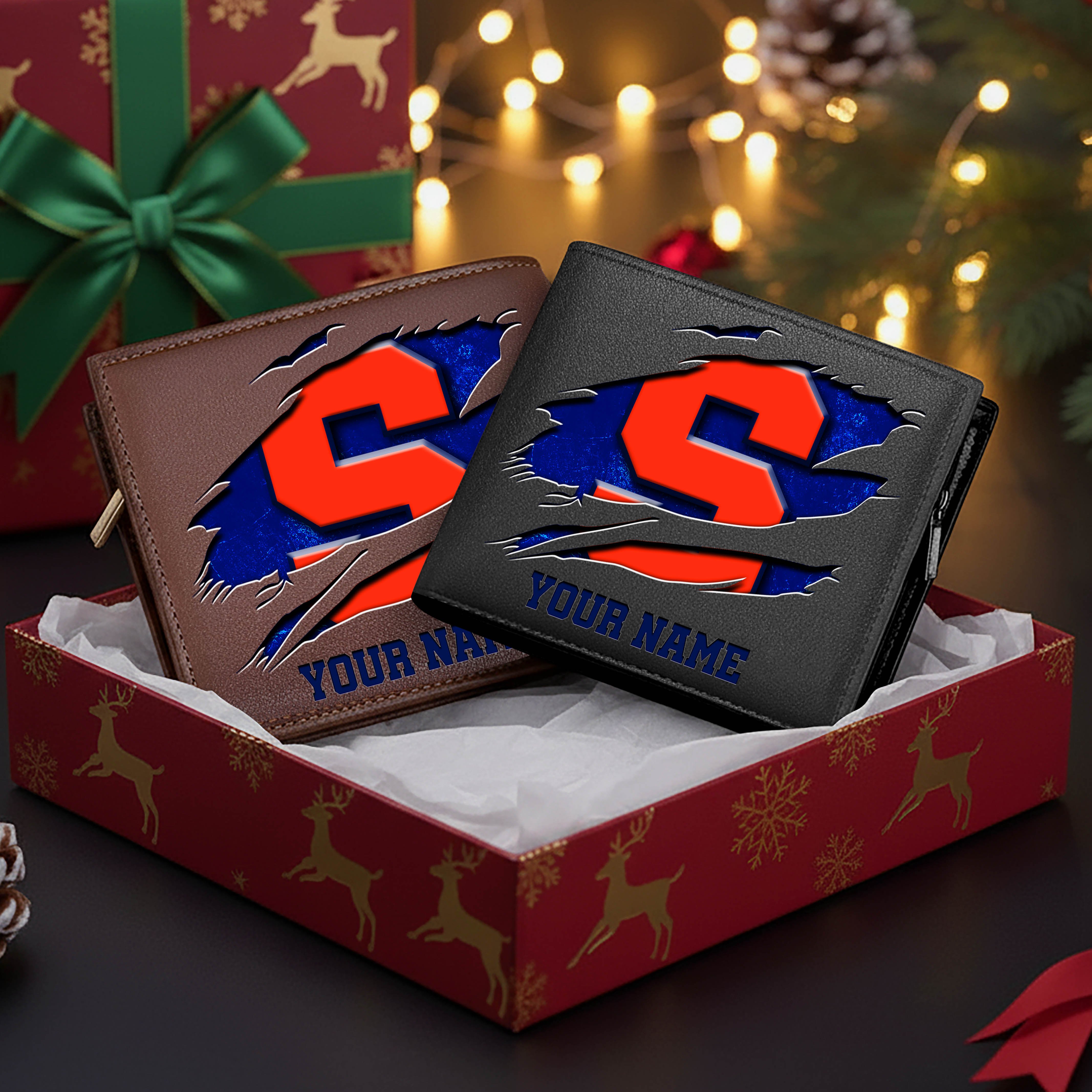 Syracuse Orange Men Wallet Custom Your Name, Football Team Men Wallet For Fans, Gifts For Football Lovers EHIVM-08213237A