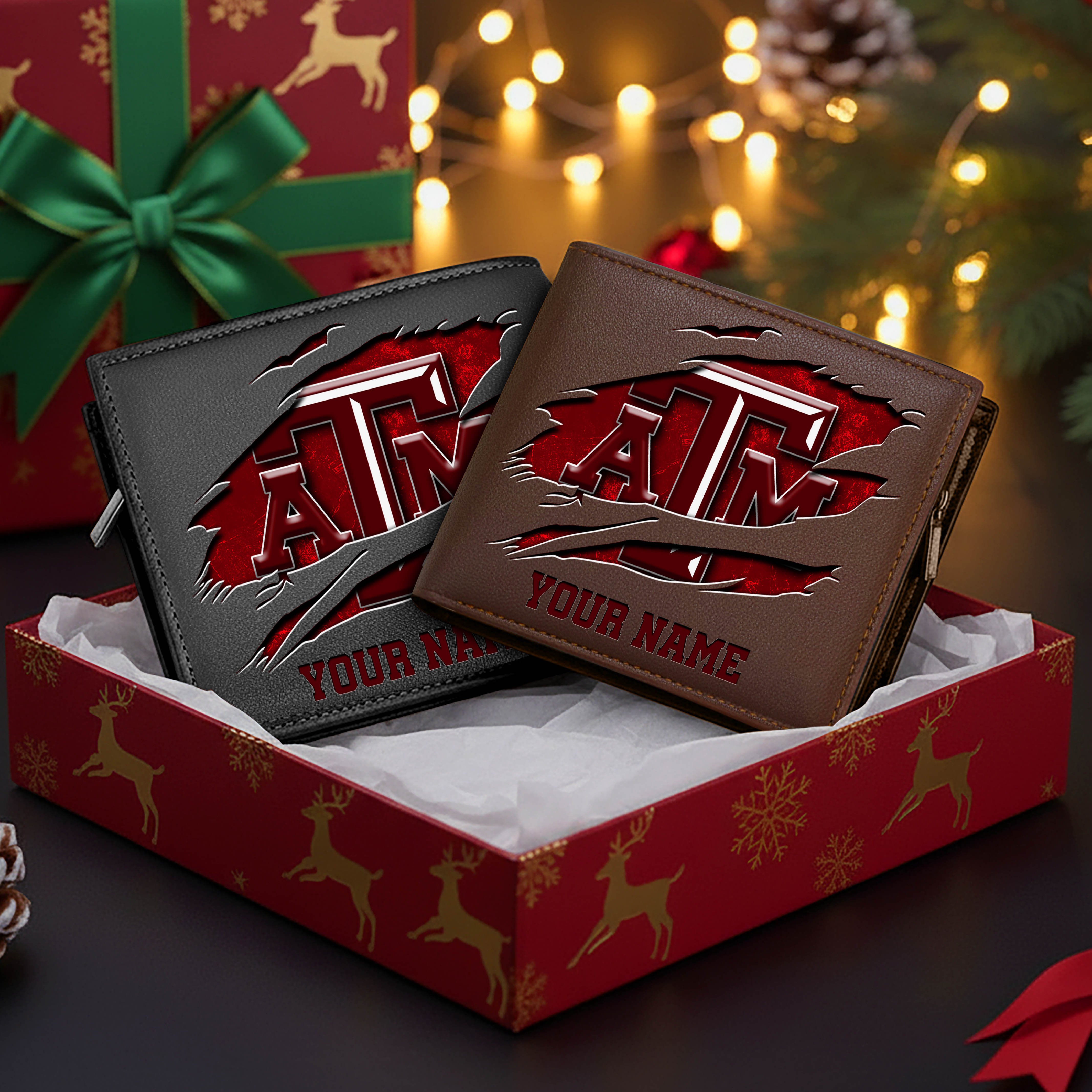 Alternative view of Texas A&M Aggies Men Wallet Custom Your Name, Football Team Men Wallet For Fans, Gifts For Football Lovers EHIVM-08213237A