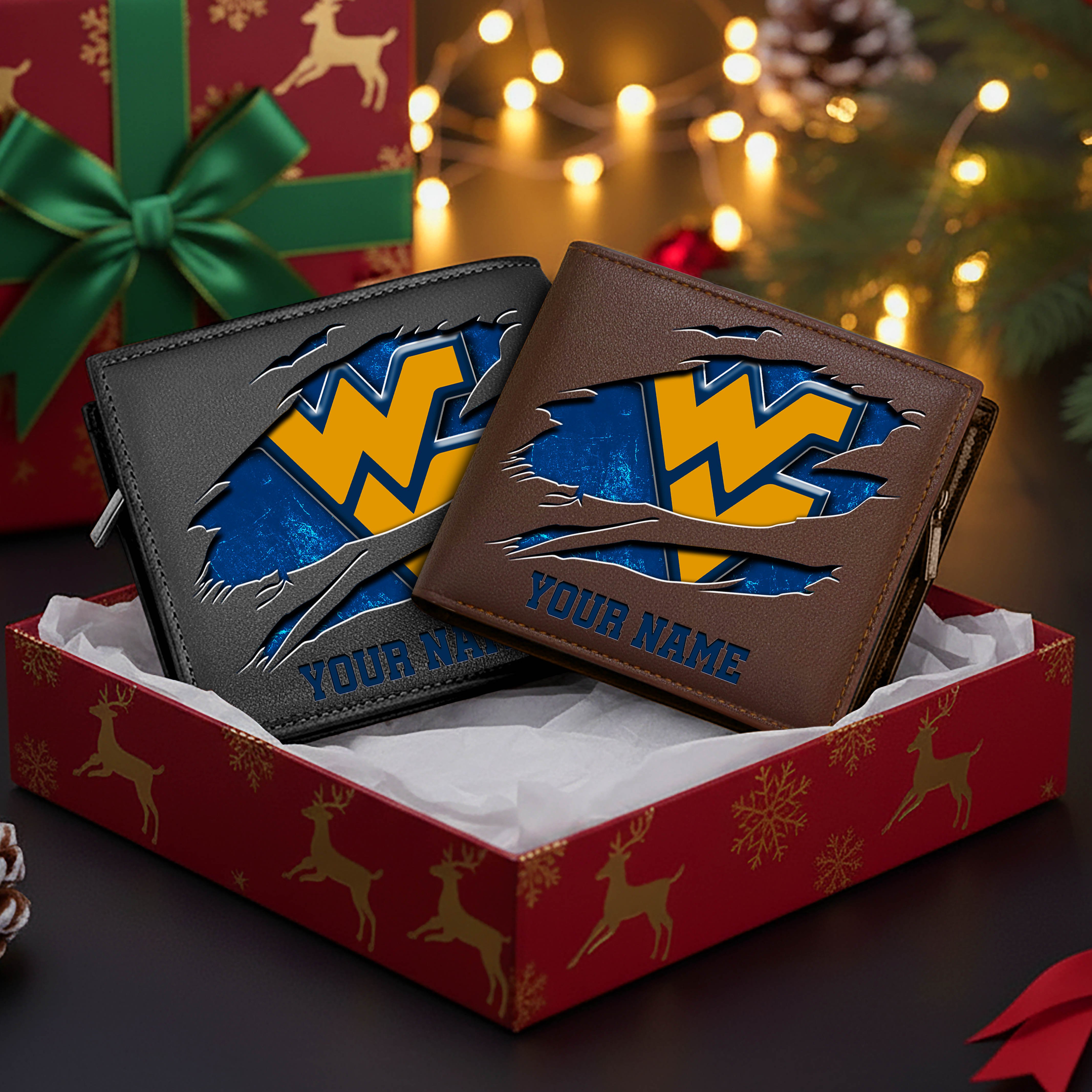 Alternative view of West Virginia Mountaineers Men Wallet Custom Your Name, Football Team Men Wallet For Fans, Gifts For Football Lovers EHIVM-08213237A