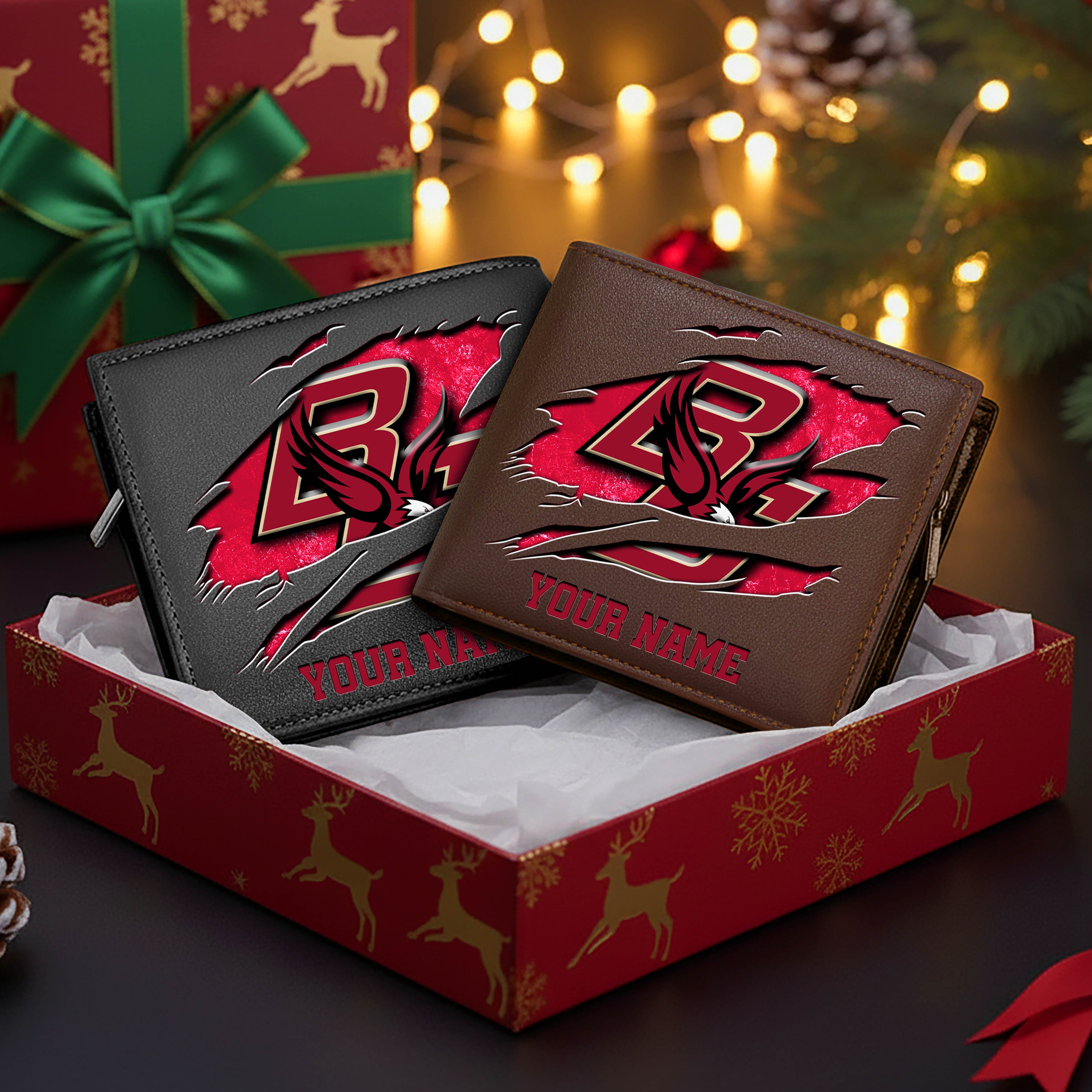 Alternative view of Boston College Eagles Men Wallet Custom Your Name, Football Team Men Wallet For Fans, Gifts For Football Lovers EHIVM-08213237A