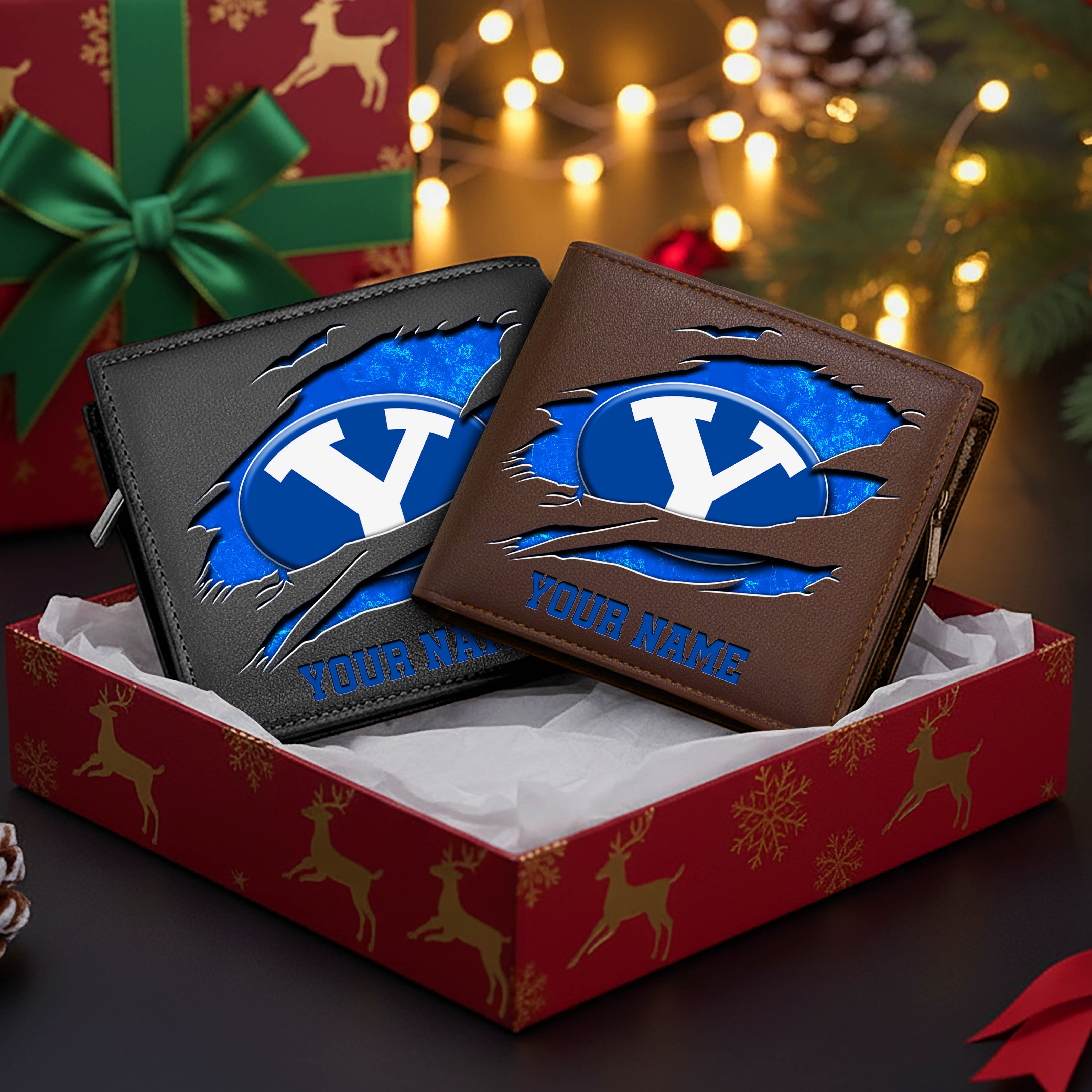 Alternative view of BYU Cougars Men Wallet Custom Your Name, Football Team Men Wallet For Fans, Gifts For Football Lovers EHIVM-08213237A
