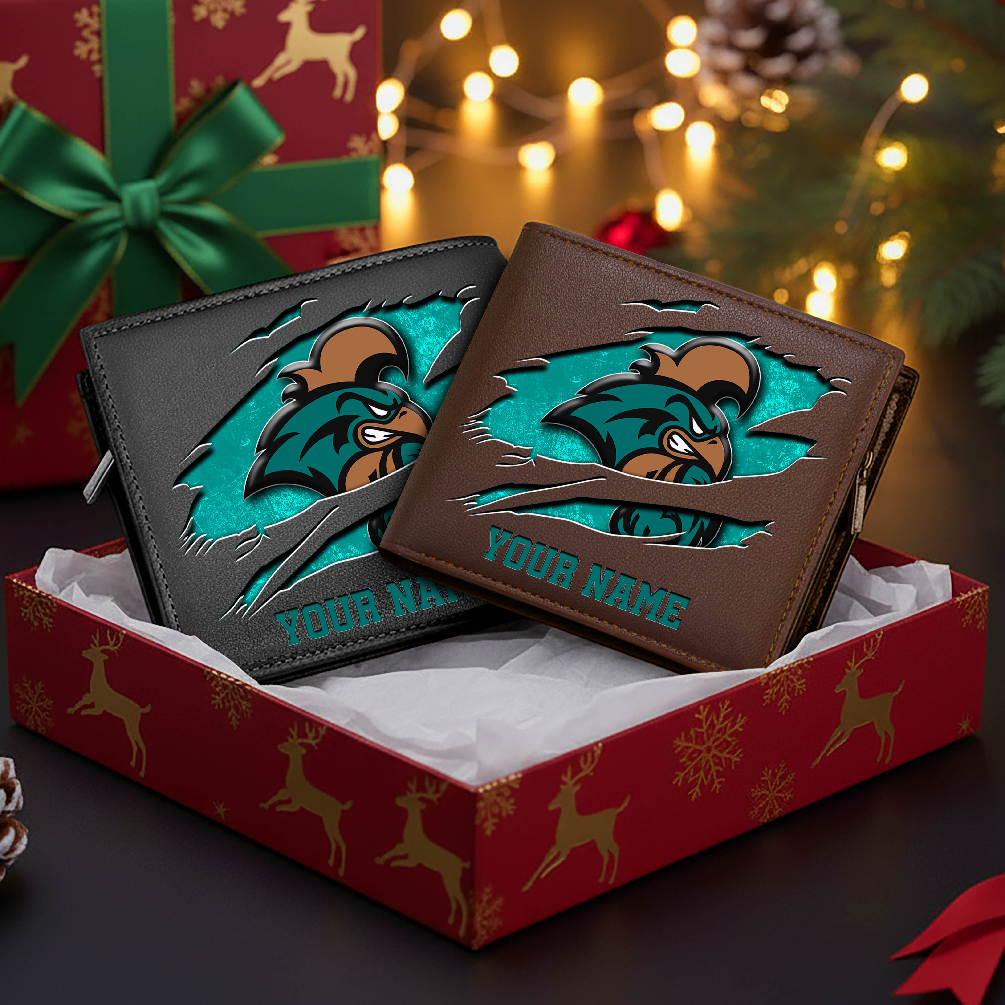 Alternative view of Coastal Carolina Chanticleers Men Wallet Custom Your Name, Football Team Men Wallet For Fans, Gifts For Football Lovers EHIVM-08213237A