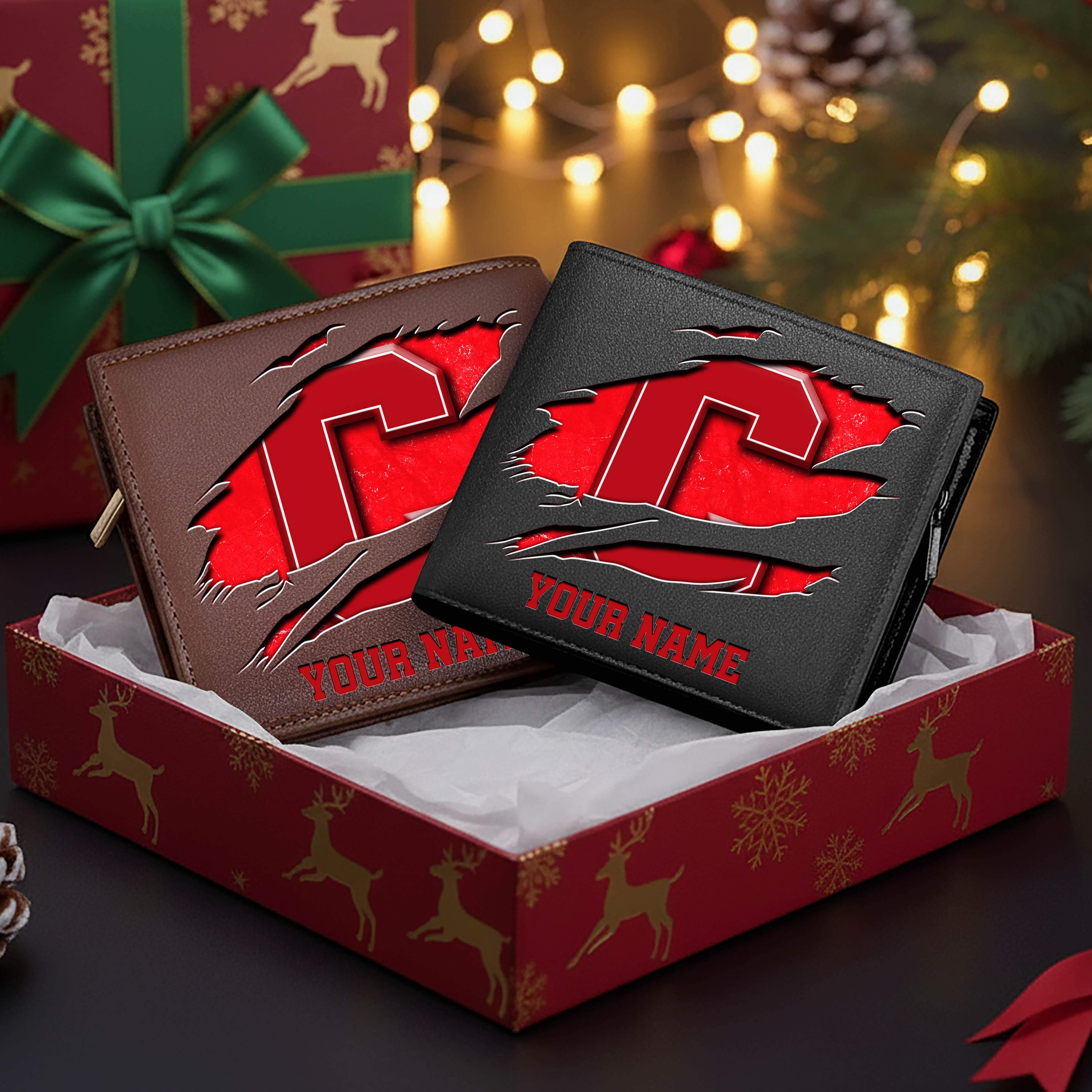 Cornell Big Red Men Wallet Custom Your Name, Football Team Men Wallet For Fans, Gifts For Football Lovers EHIVM-08213237A