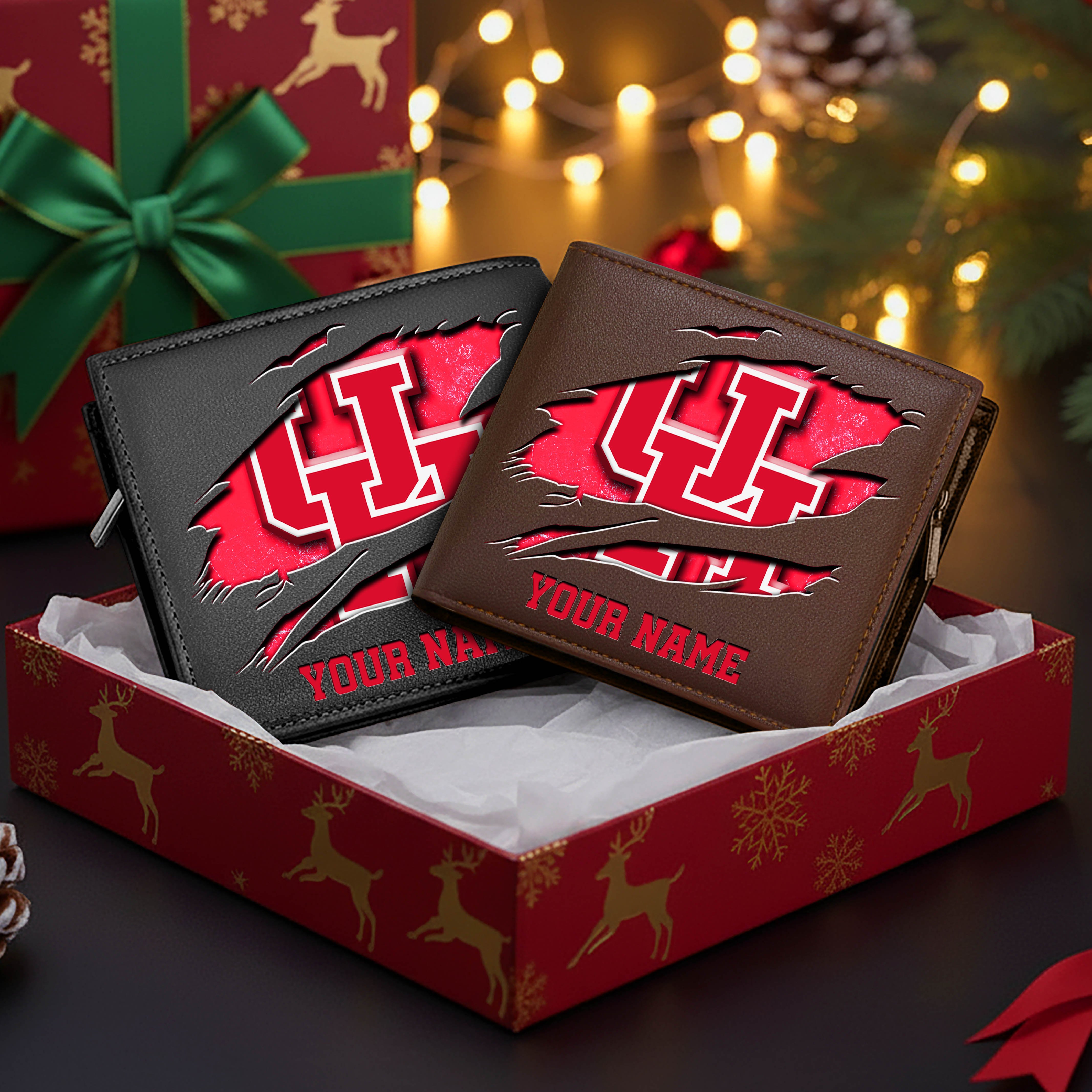 Alternative view of Houston Cougars Men Wallet Custom Your Name, Football Team Men Wallet For Fans, Gifts For Football Lovers EHIVM-08213237A