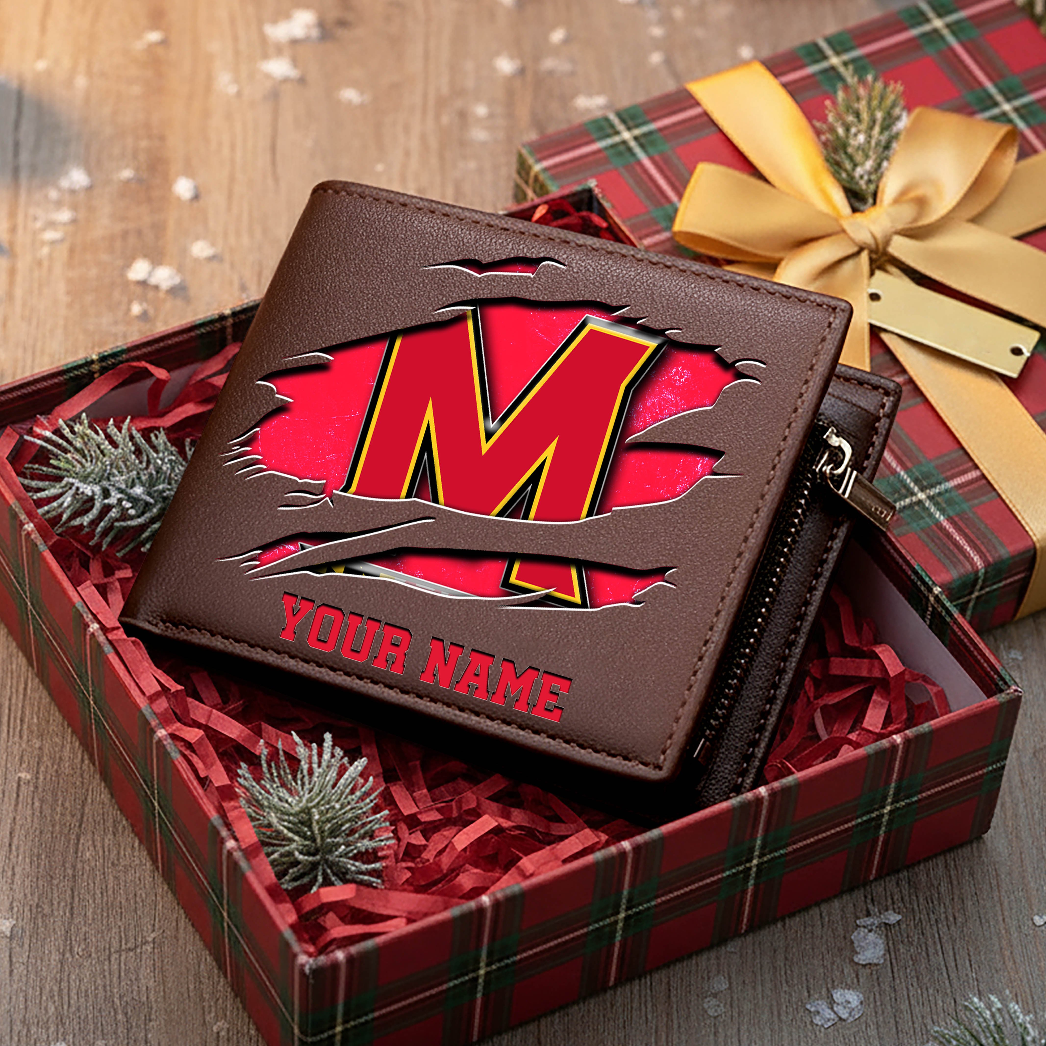 Maryland Terrapins Men Wallet Custom Your Name, Football Team Men Wallet For Fans, Gifts For Football Lovers EHIVM-08213237A - Image 4