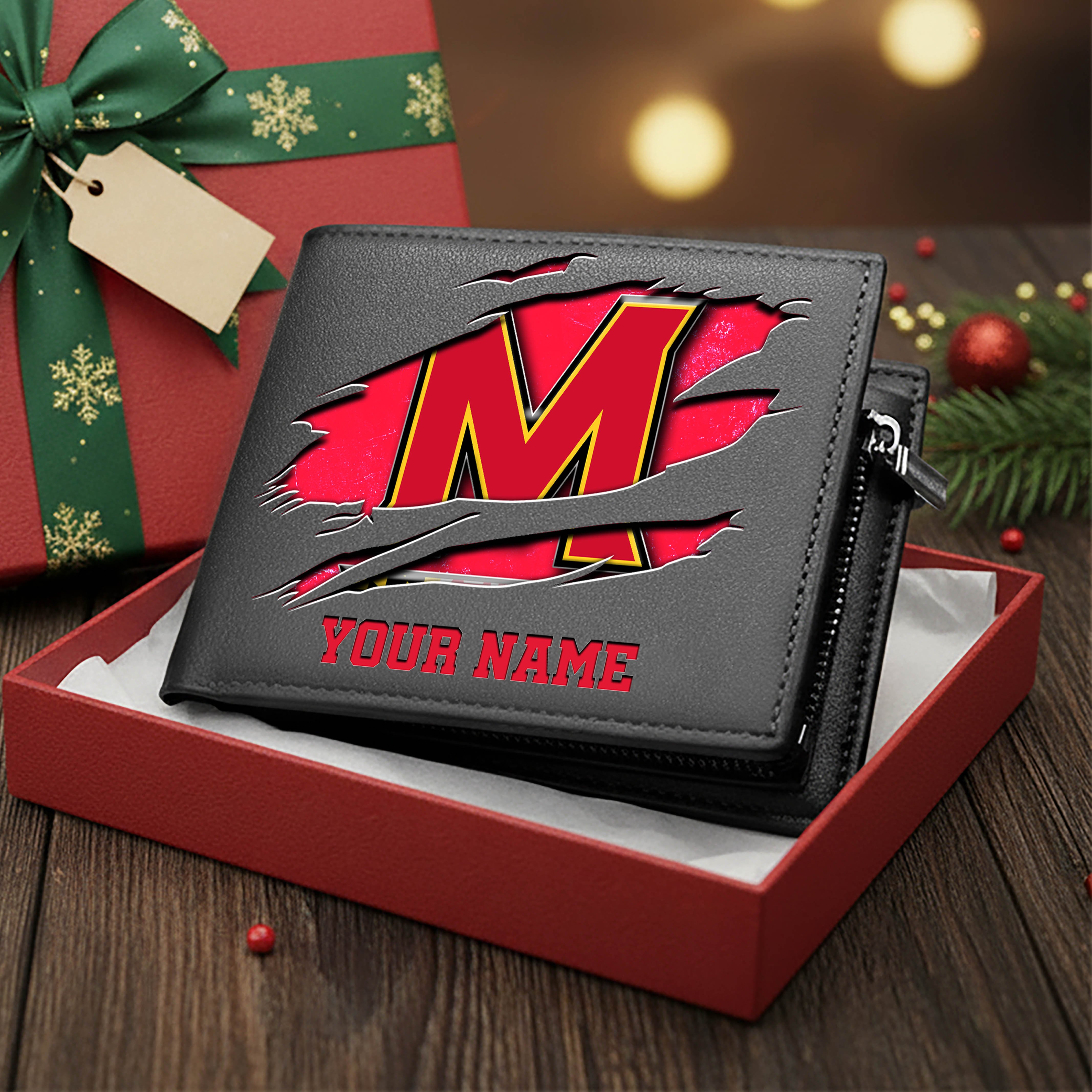 Maryland Terrapins Men Wallet Custom Your Name, Football Team Men Wallet For Fans, Gifts For Football Lovers EHIVM-08213237A - Image 5