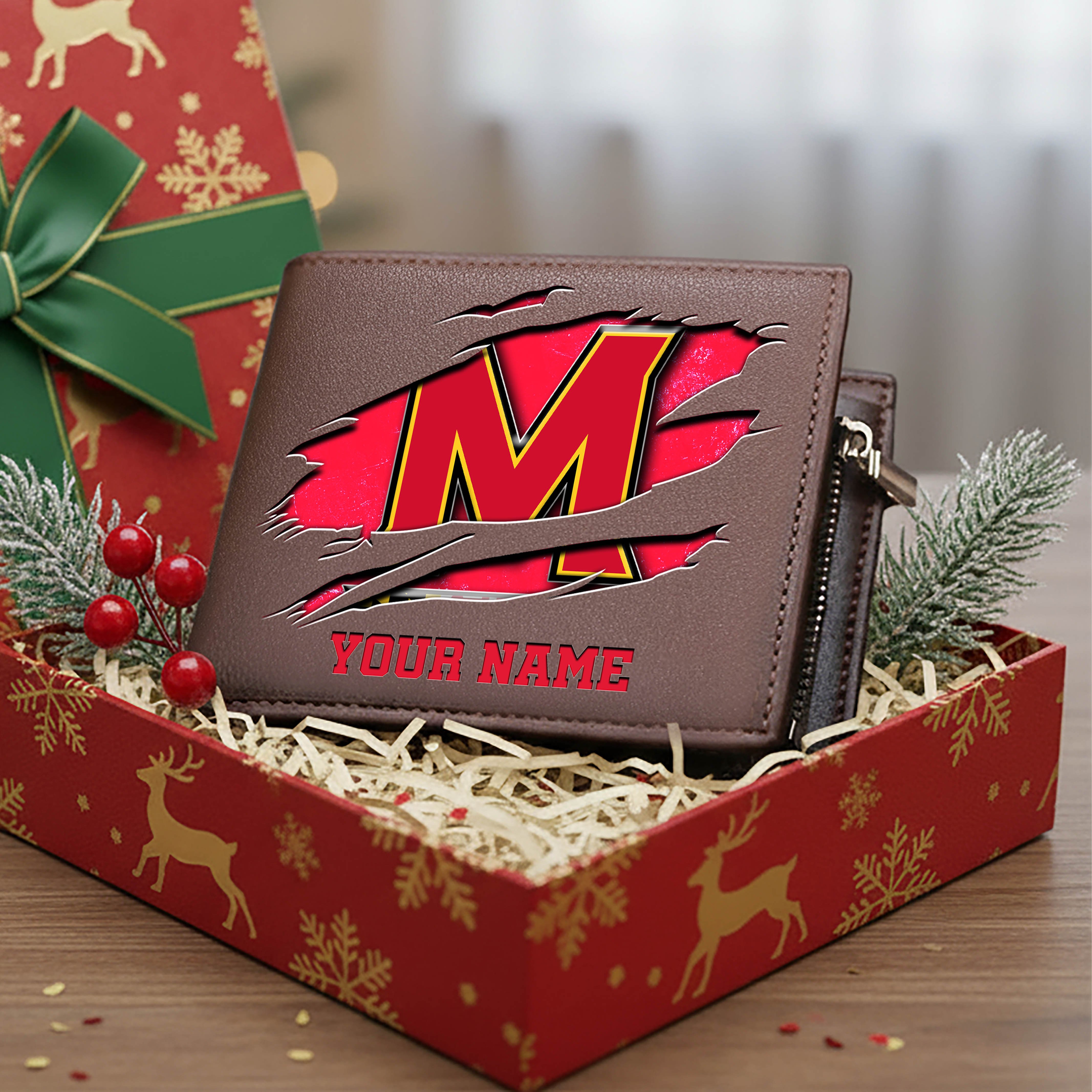 Maryland Terrapins Men Wallet Custom Your Name, Football Team Men Wallet For Fans, Gifts For Football Lovers EHIVM-08213237A - Image 6