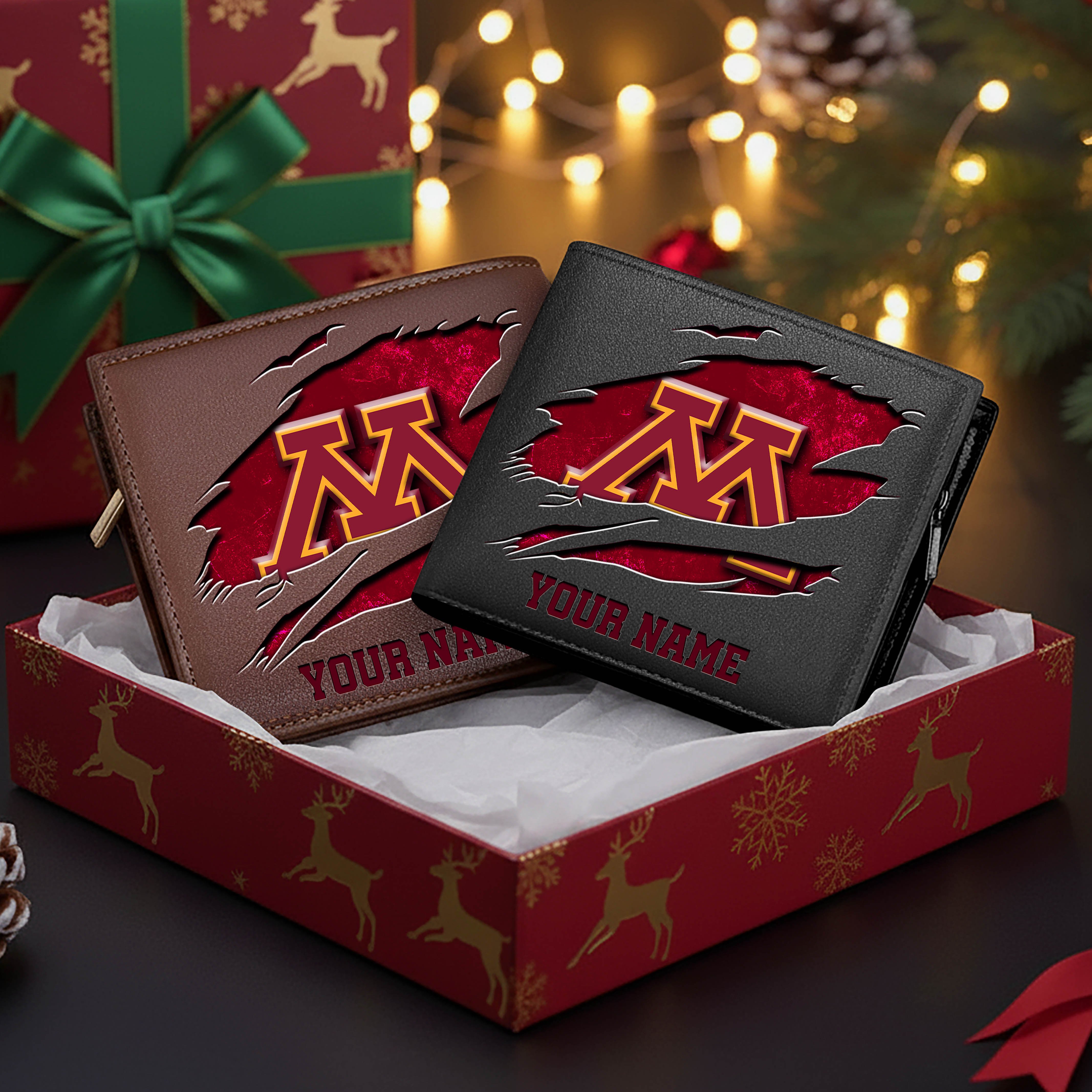 Minnesota Golden Gophers Men Wallet Custom Your Name, Football Team Men Wallet For Fans, Gifts For Football Lovers EHIVM-08213237A