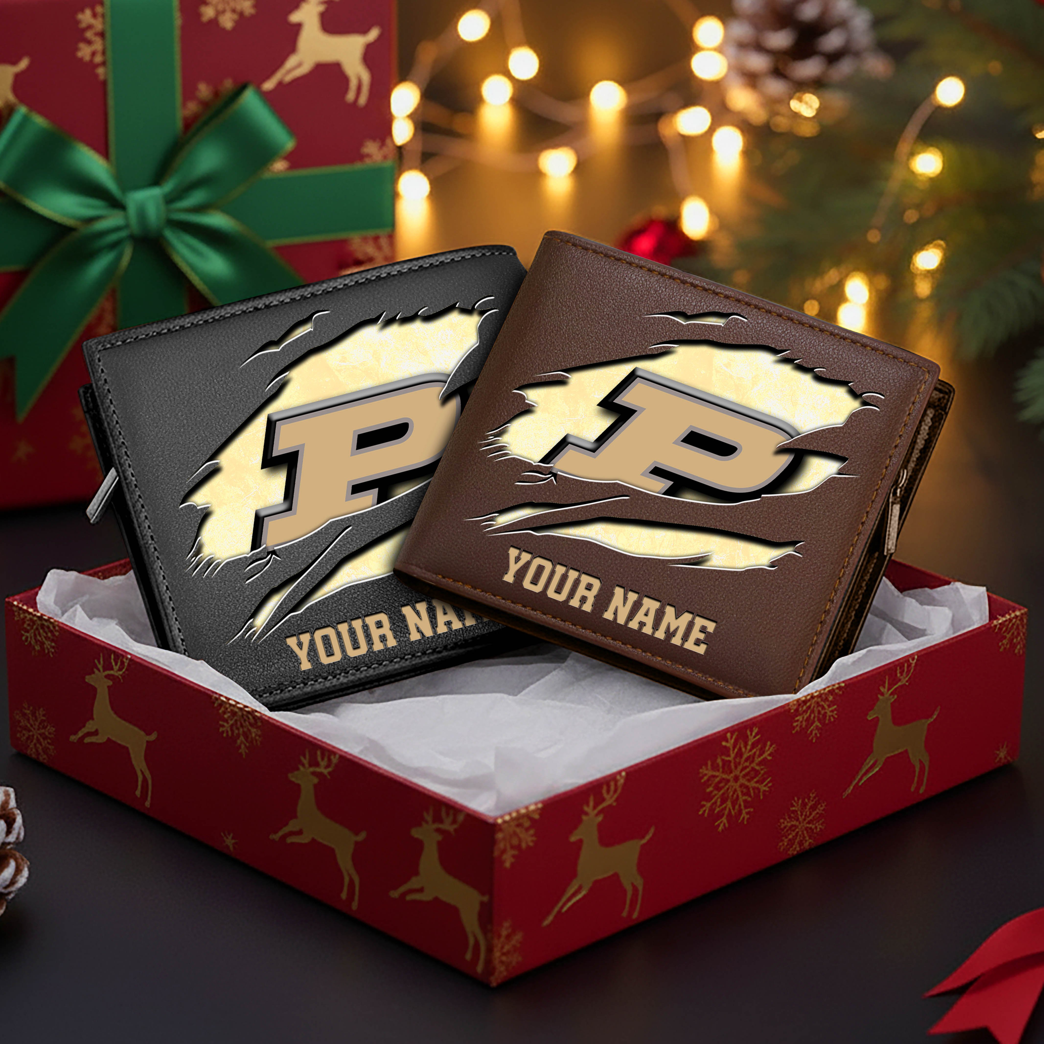 Alternative view of Purdue Boilermakers Men Wallet Custom Your Name, Football Team Men Wallet For Fans, Gifts For Football Lovers EHIVM-08213237A