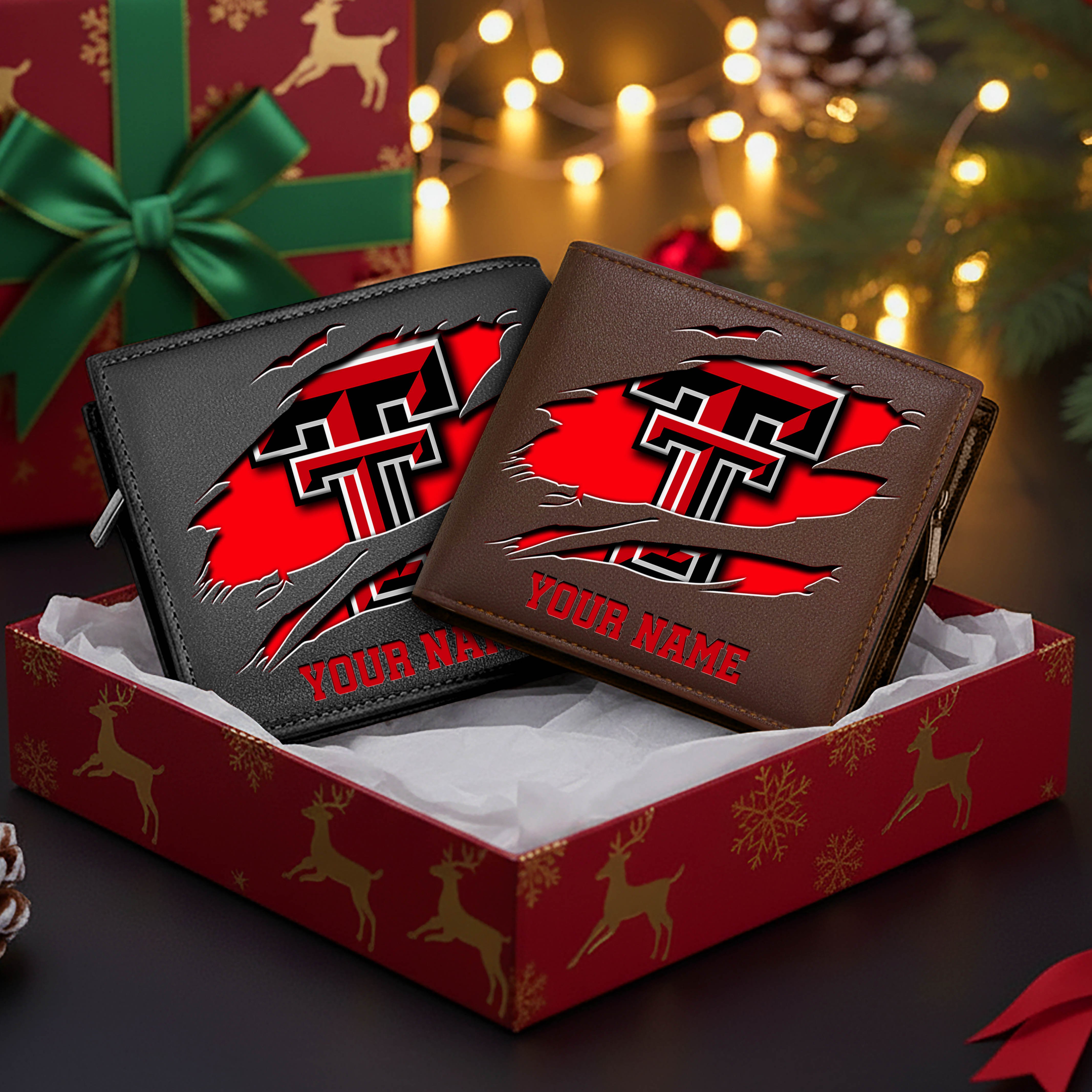 Alternative view of Texas Tech Red Raiders Men Wallet Custom Your Name, Football Team Men Wallet For Fans, Gifts For Football Lovers EHIVM-08213237A