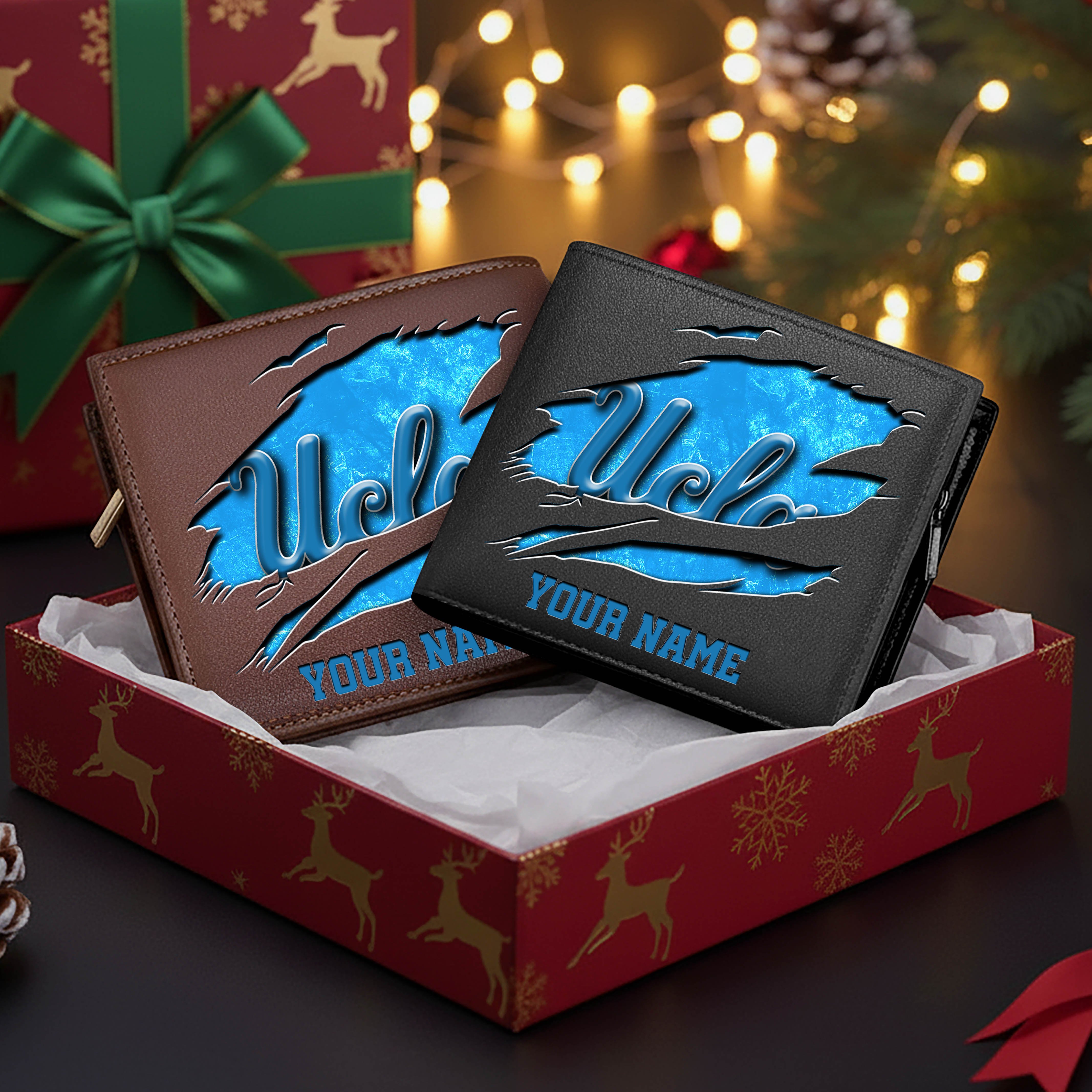 UCLA Bruins Men Wallet Custom Your Name, Football Team Men Wallet For Fans, Gifts For Football Lovers EHIVM-08213237A